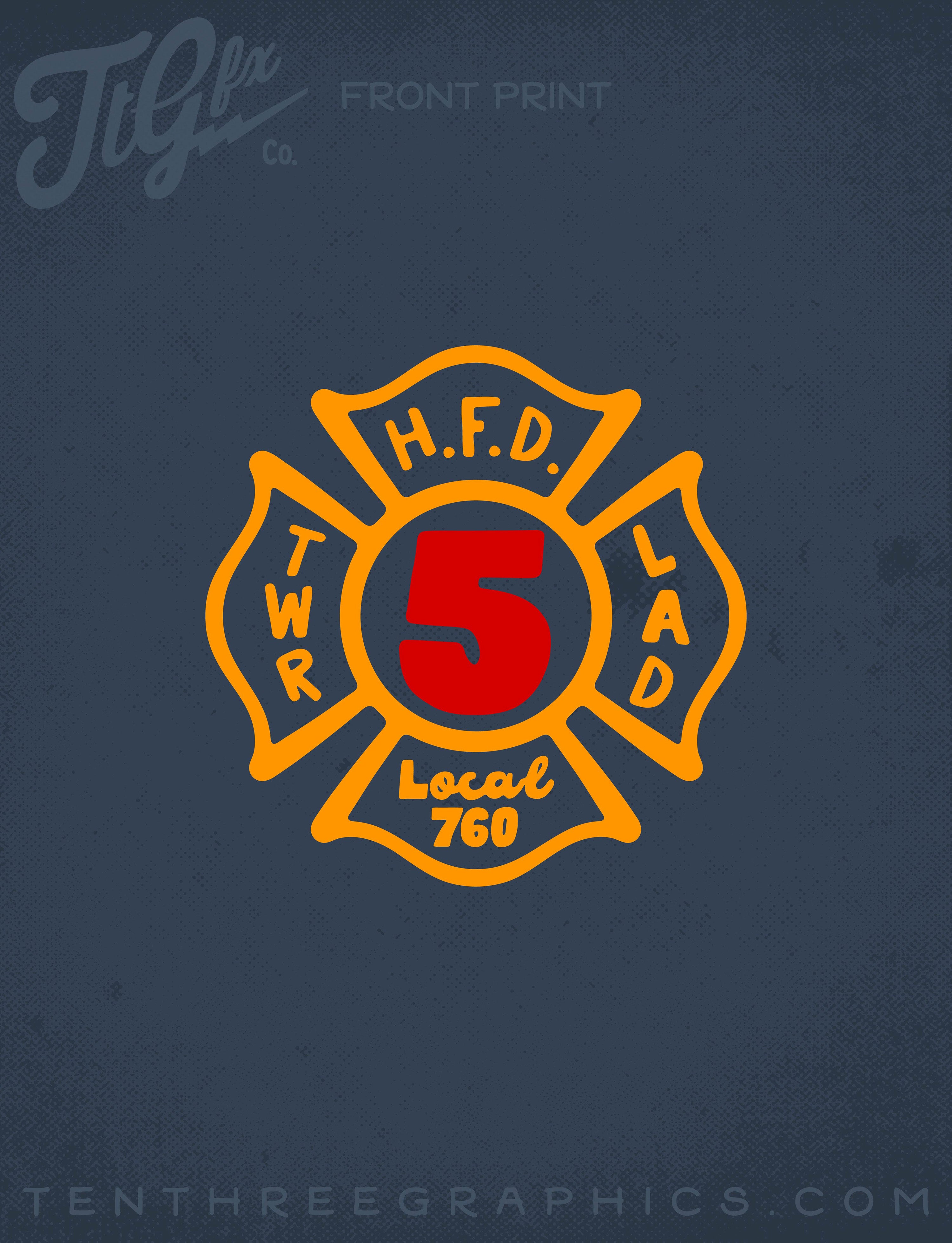 Hartford Fire Truck Co. 5 Club Tee