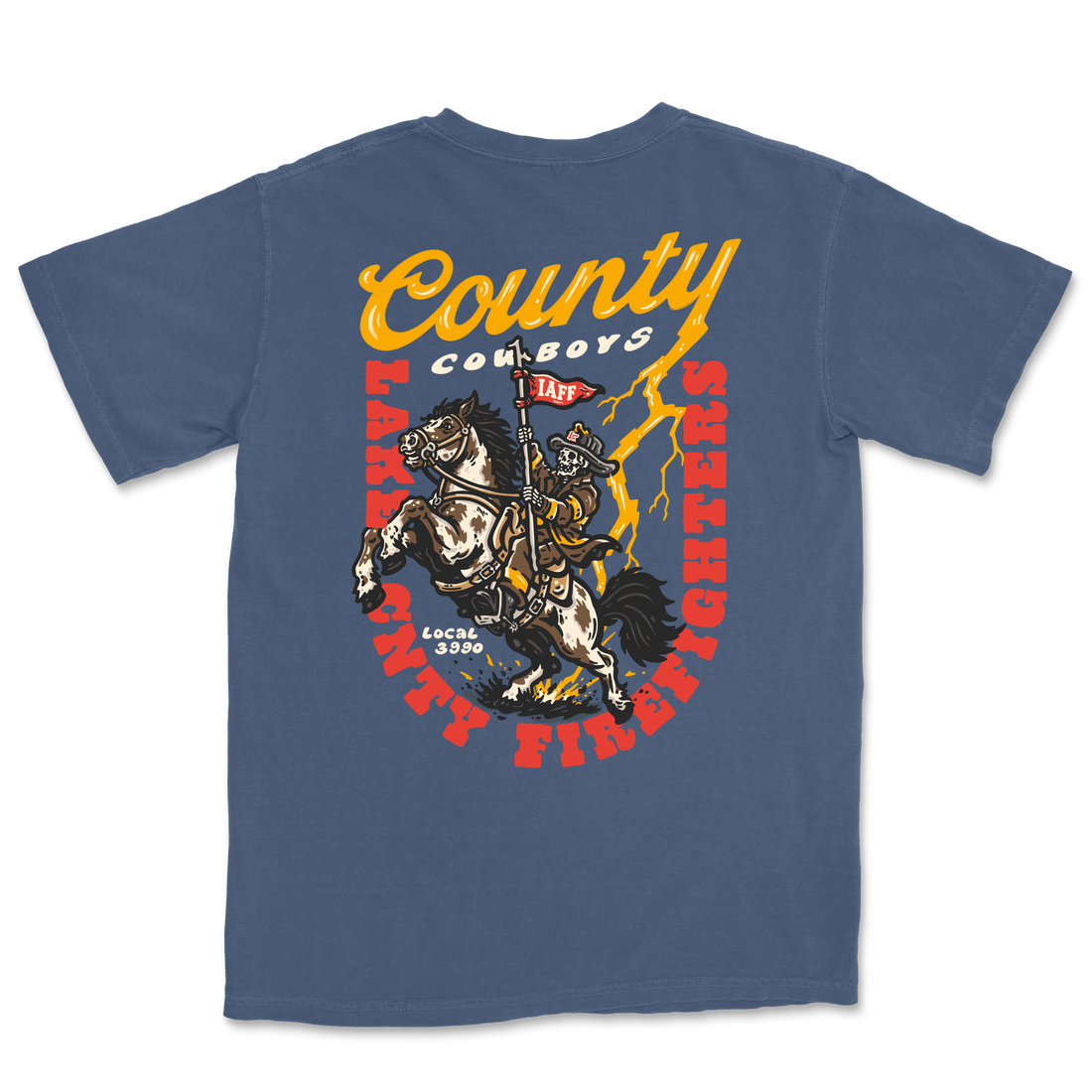 LCFF L3990 County Cowboys Blue Tee