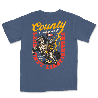 LCFF L3990 County Cowboys Blue Tee
