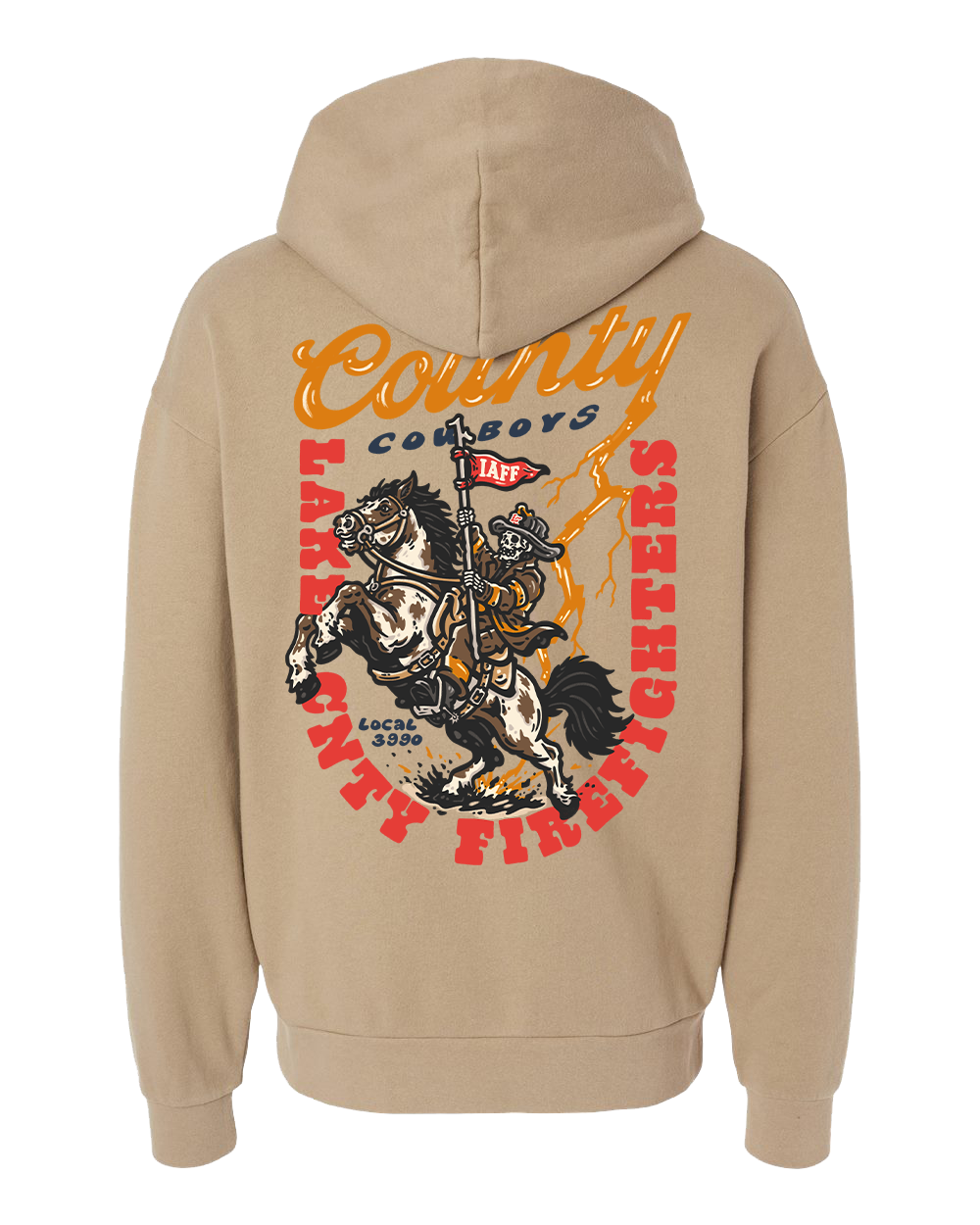 LCFF L3990 County Cowboys Tan Hoodie