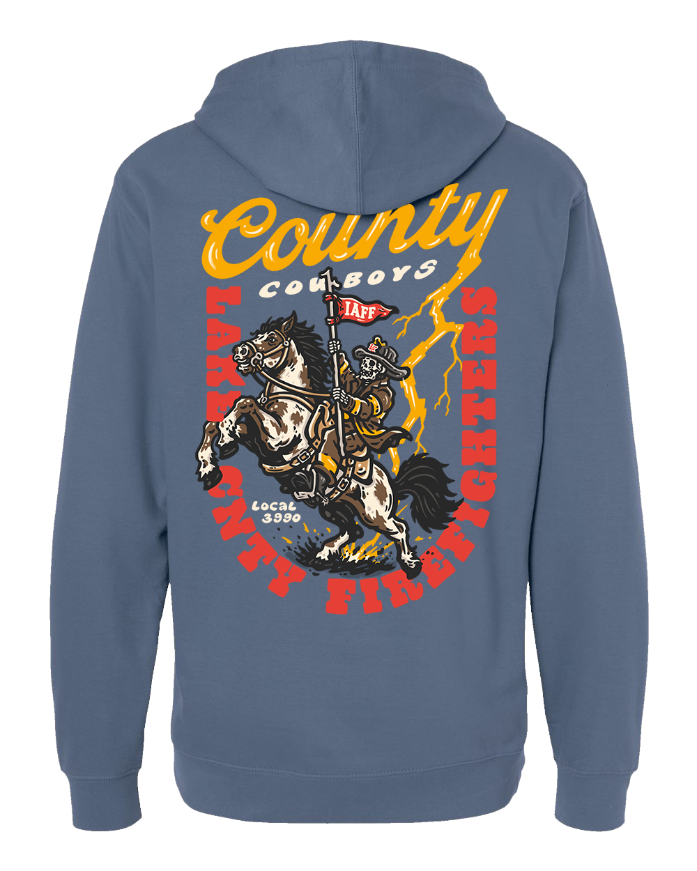LCFF L3990 County Cowboys Blue Hoodie