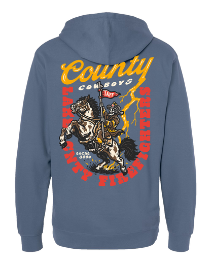 LCFF L3990 County Cowboys Blue Hoodie