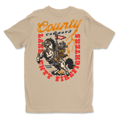LCFF L3990 County Cowboys Tan Tee