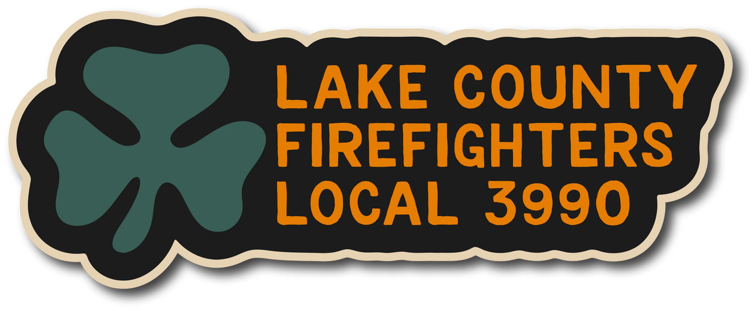 Lake County Local 3990 Shamrock Decal