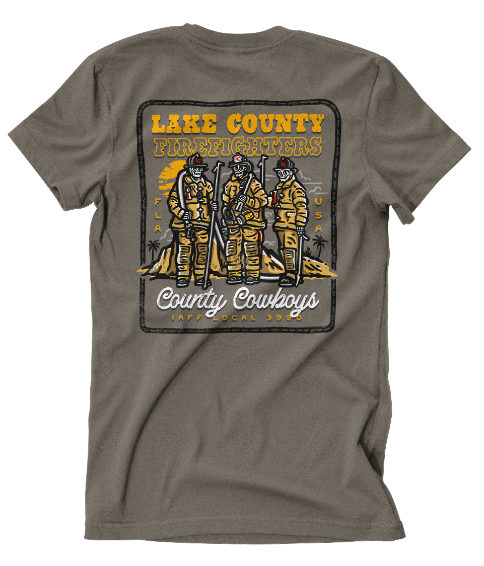 Lake County Firefighters &quot;County Cowboys&quot; Tee