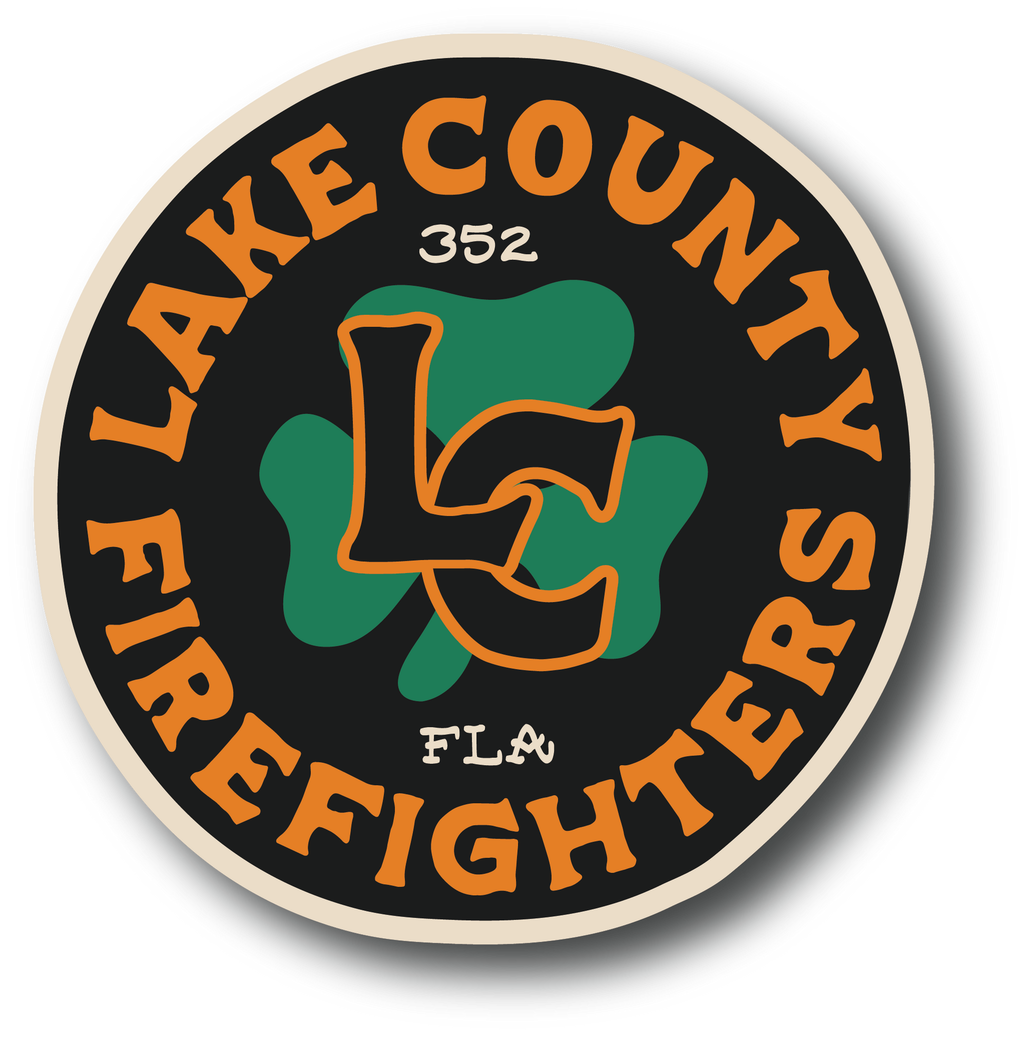 Lake County Firefighters L3990 Shamrock Circle Decal