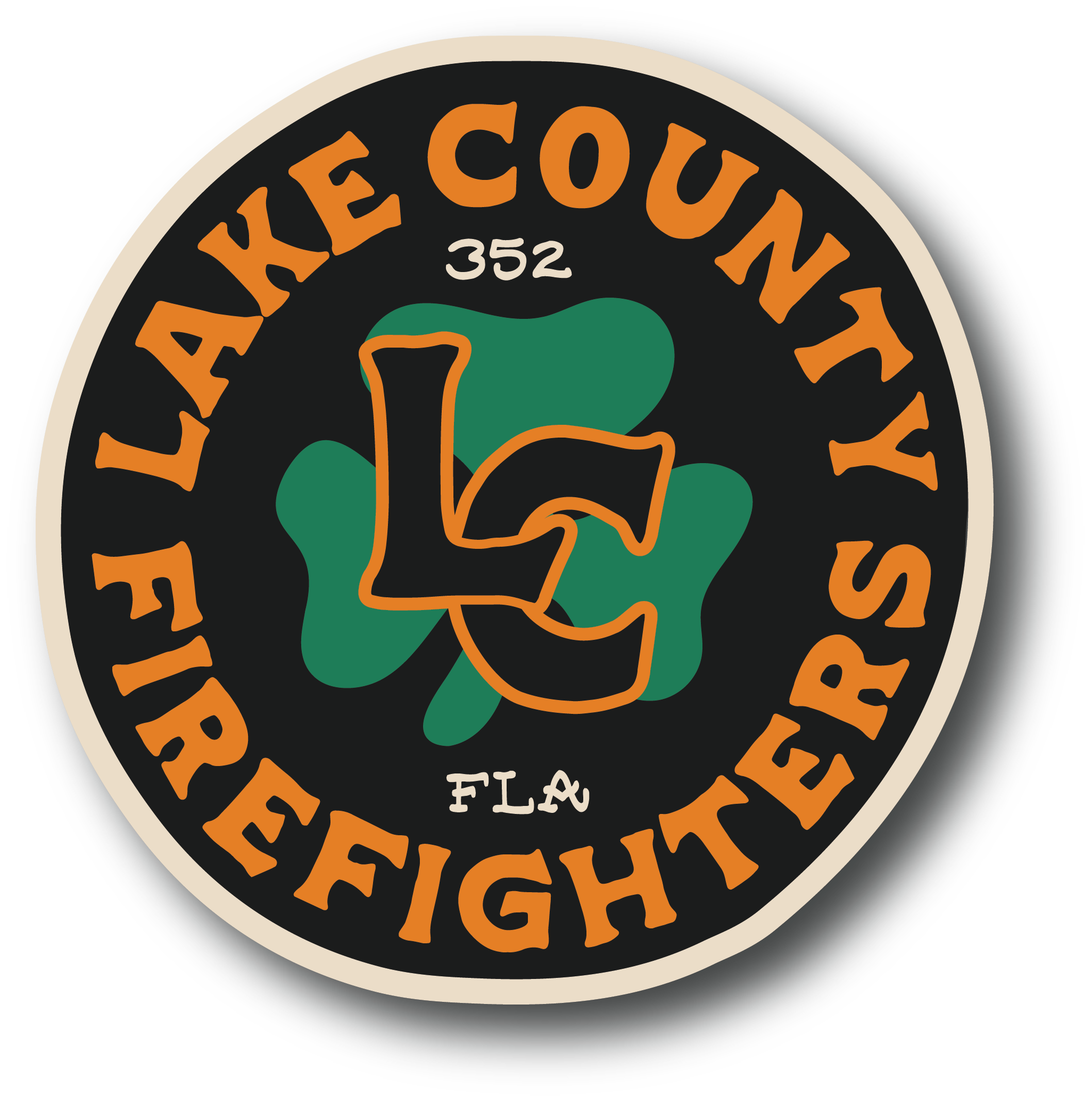 Lake County Firefighters L3990 Shamrock Circle Decal