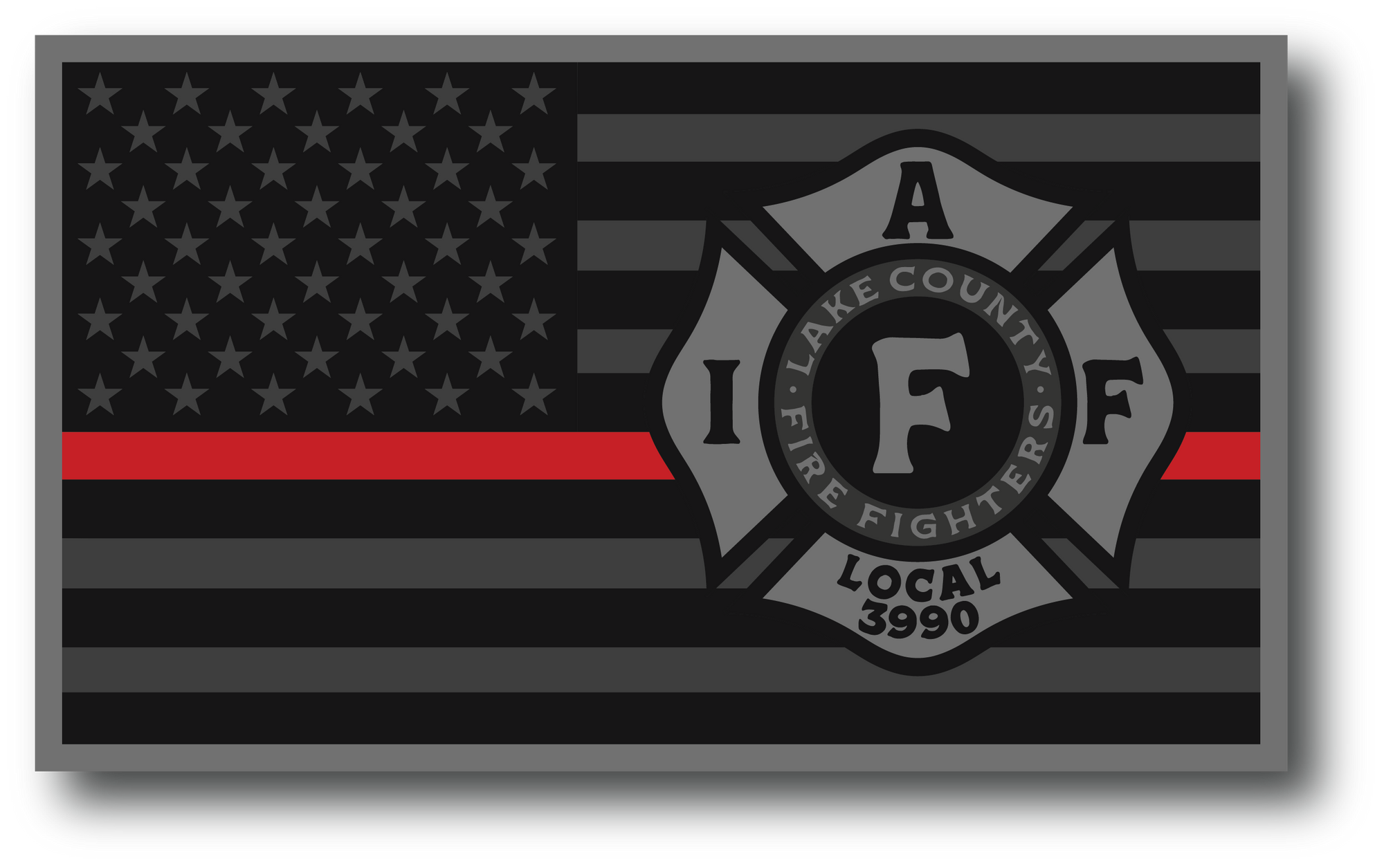 Lake County Firefighters L3990 TRL Decal