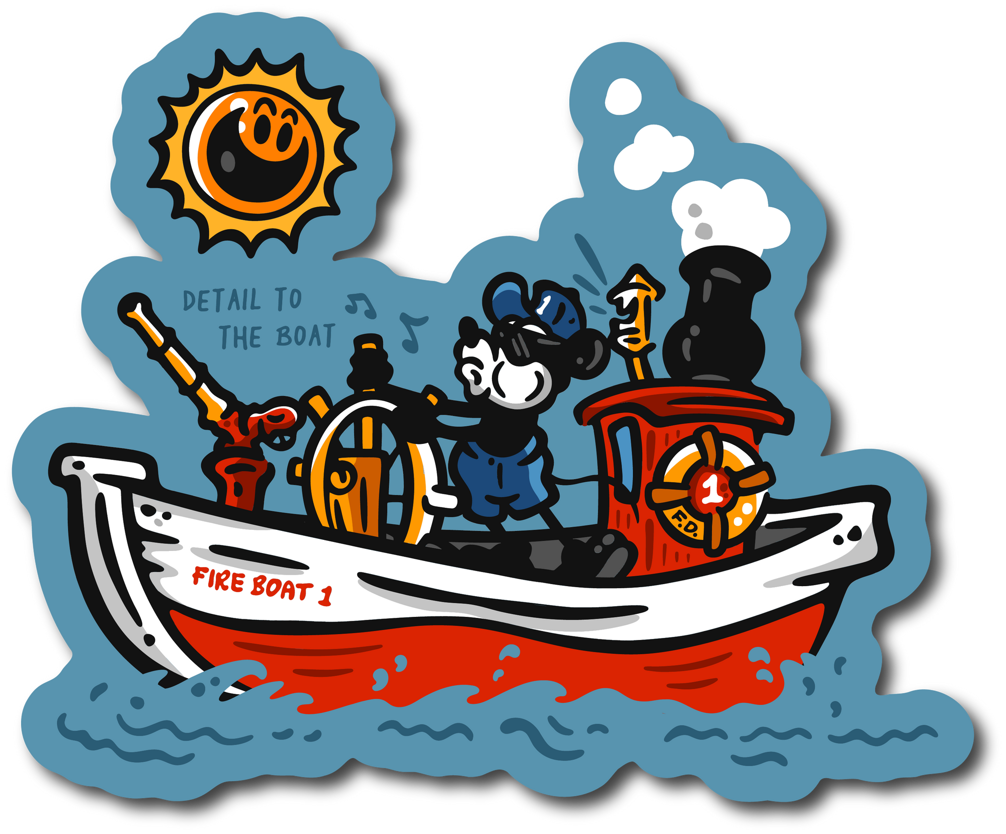 Marine Boat Willie Decal