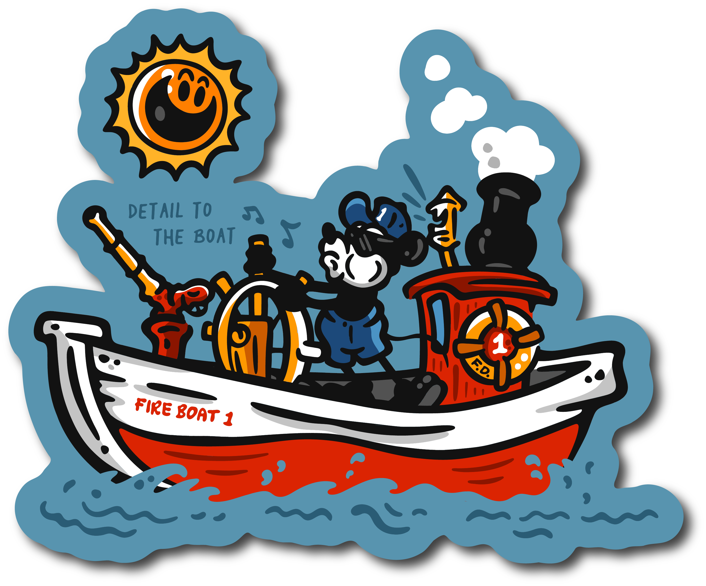 Marine Boat Willie Decal