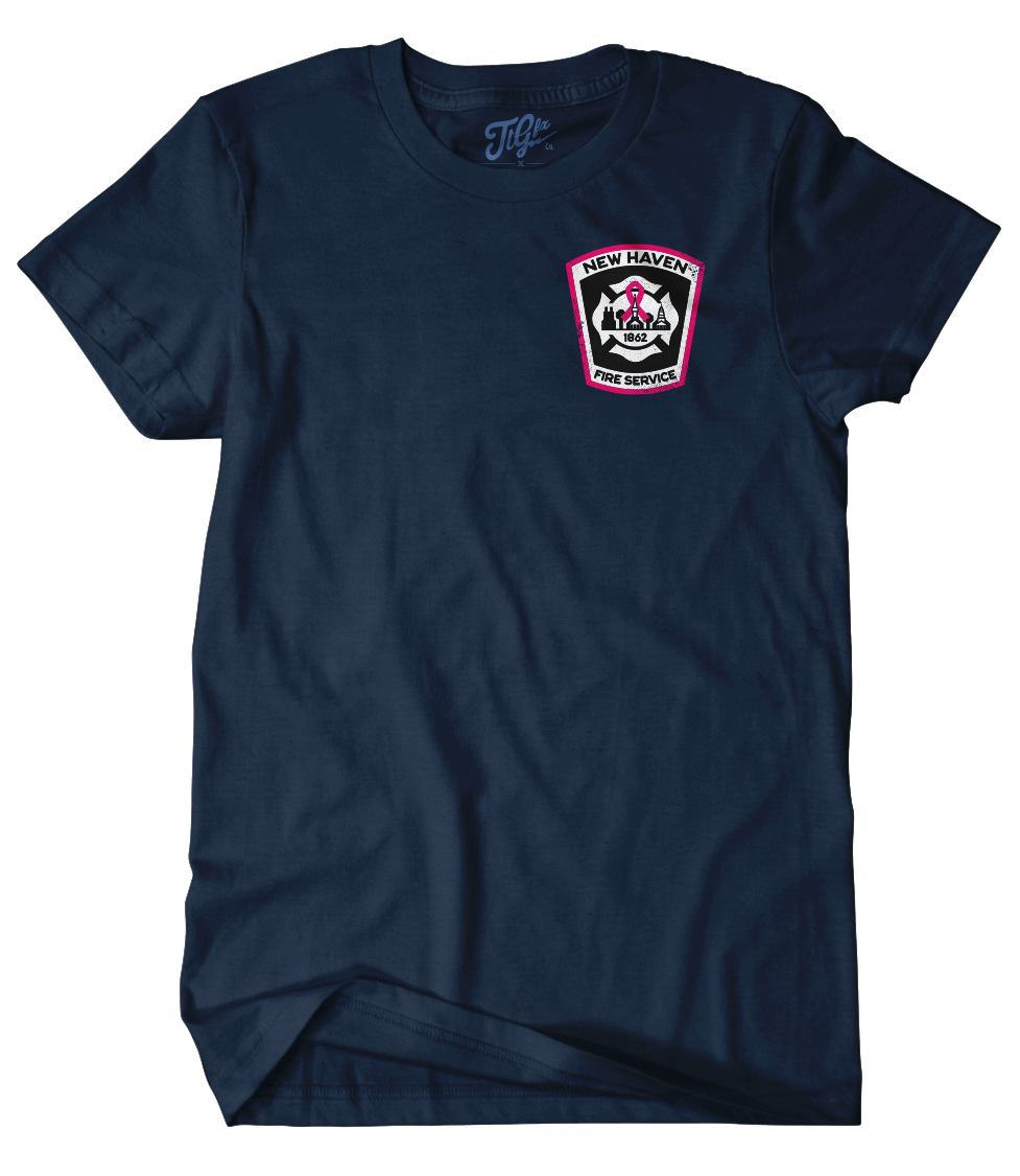 New Haven Fire Emerald Society &quot;Fight for A Cure&quot; Navy Tee