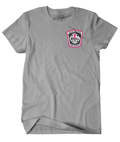 New Haven Fire Emerald Society &quot;Fight for A Cure&quot; Grey Tee