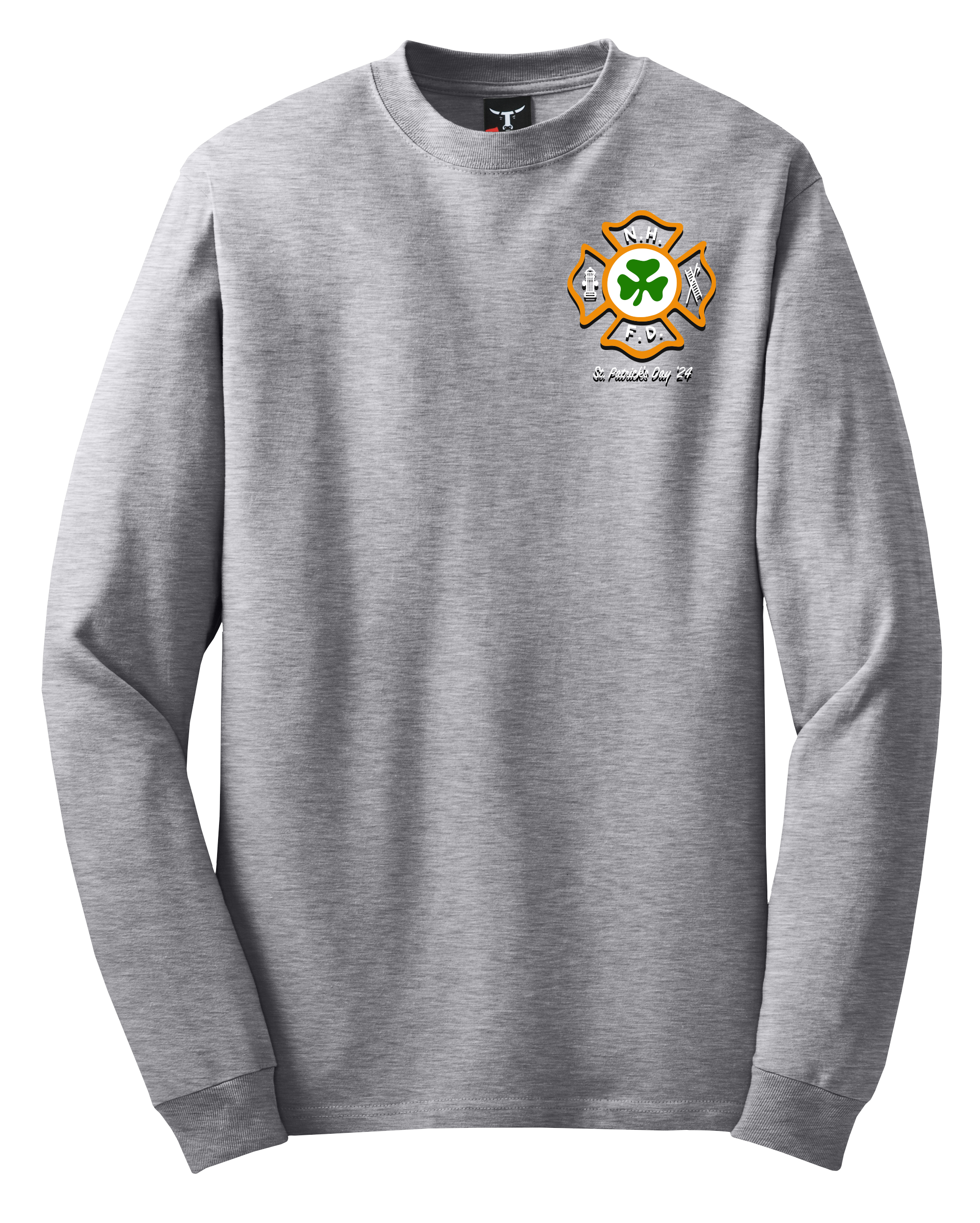 New Haven Fire Emerald Society '24 St Patrick's Day Grey Long Sleeve