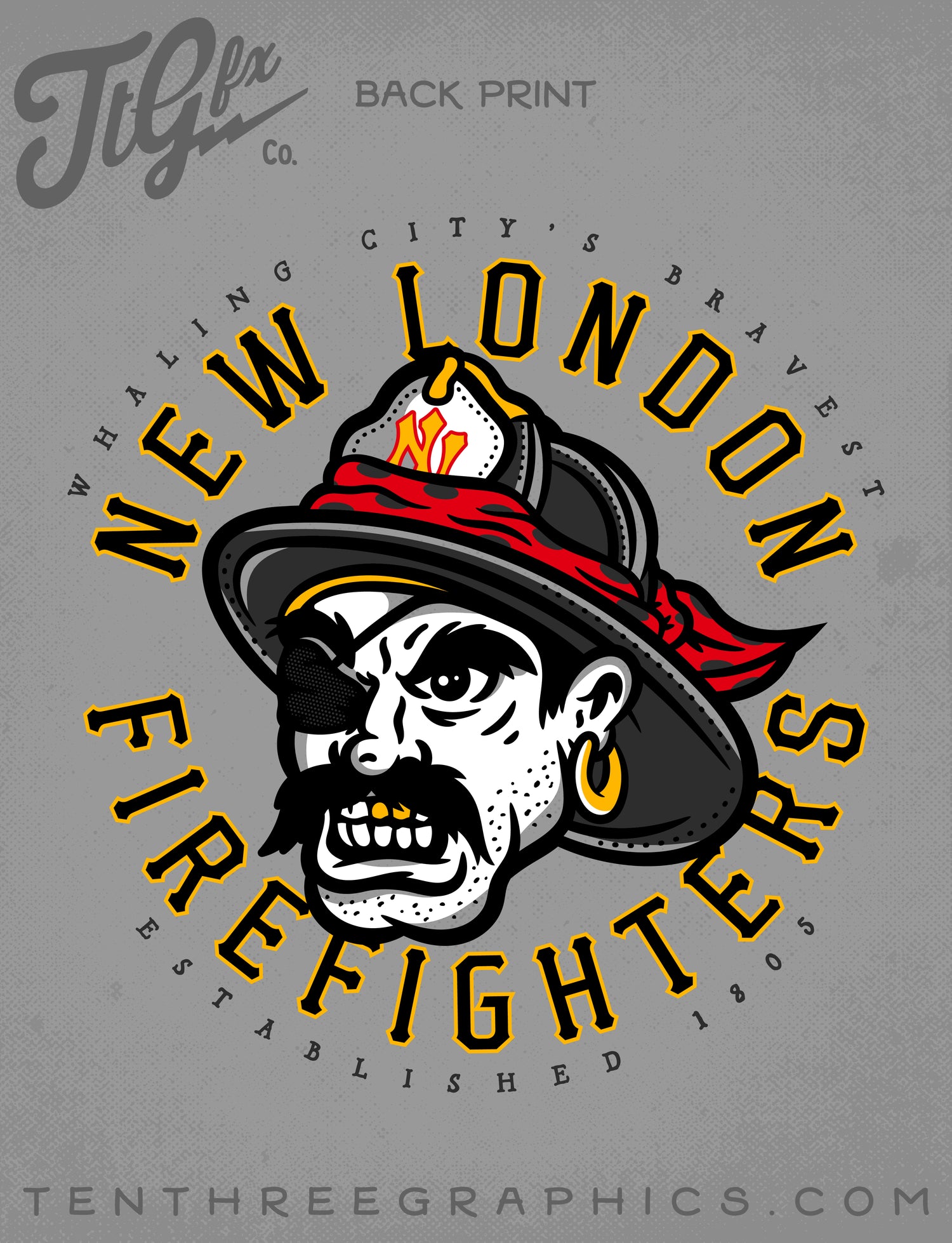 New London Firefighters Pirate Hoodie