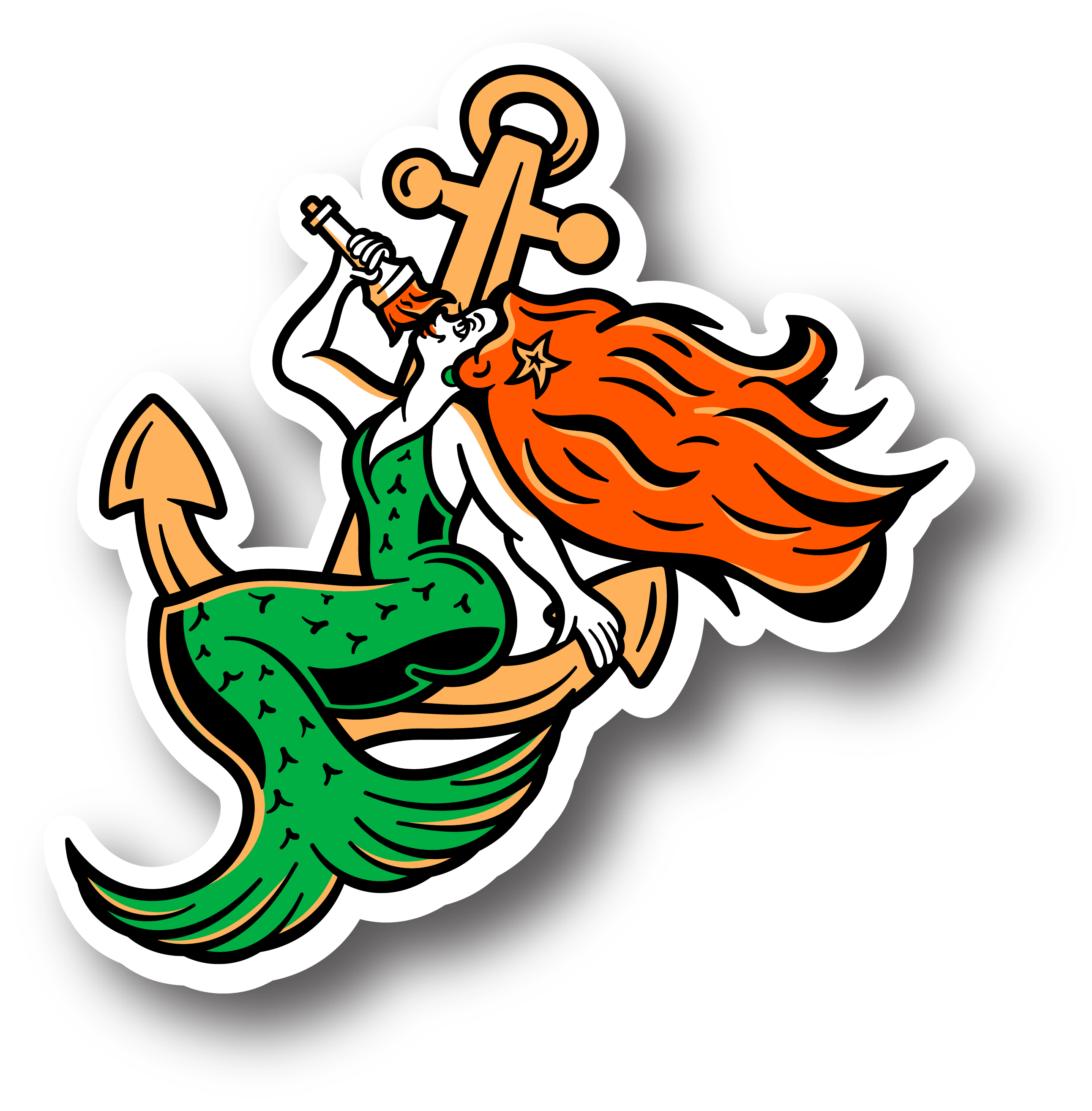Newport Naval Anchor Decal