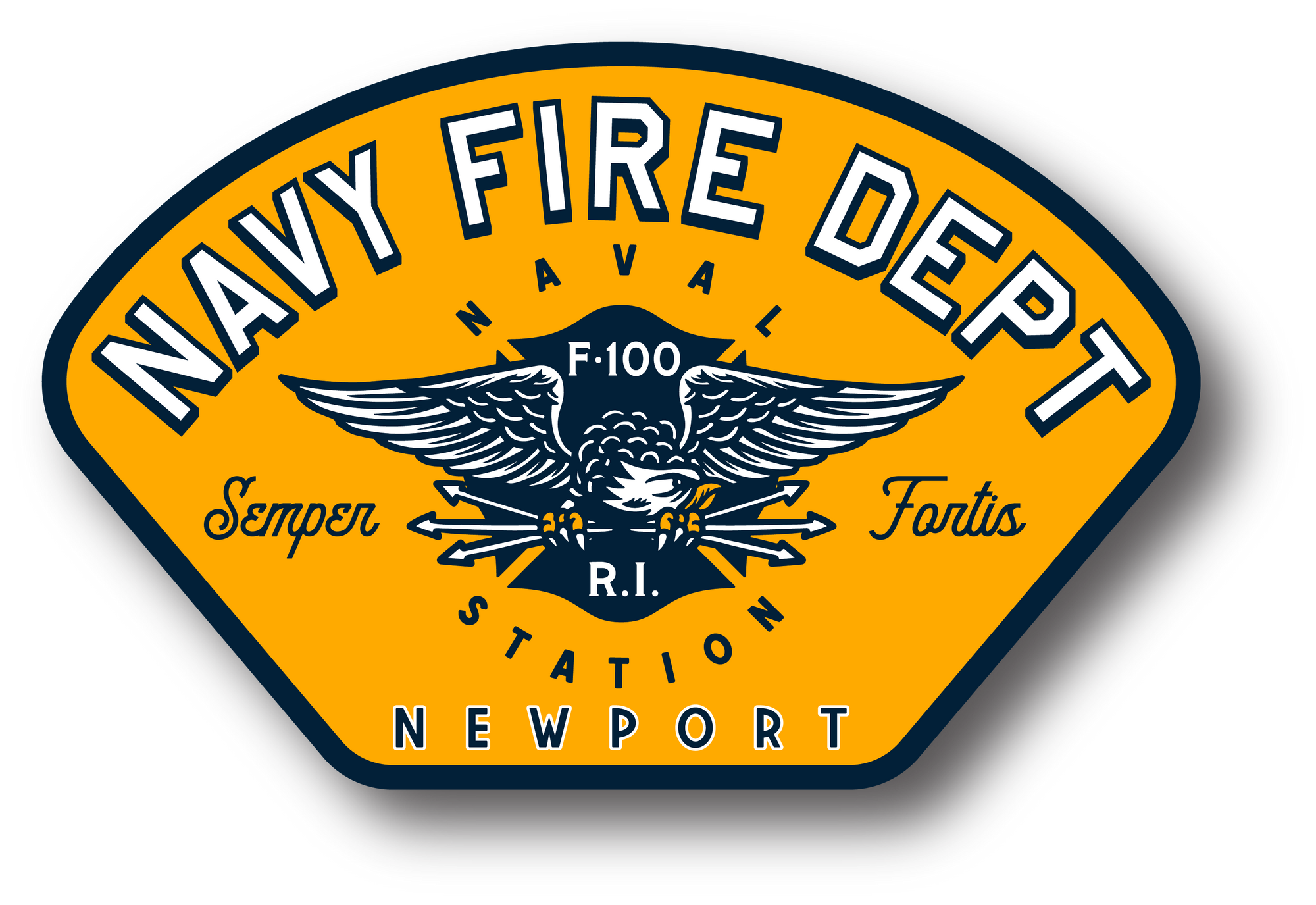 Newport Naval Patch Decal