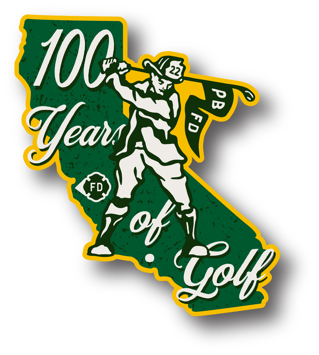 Pebble Beach FD 100 Years Of Golf Decal