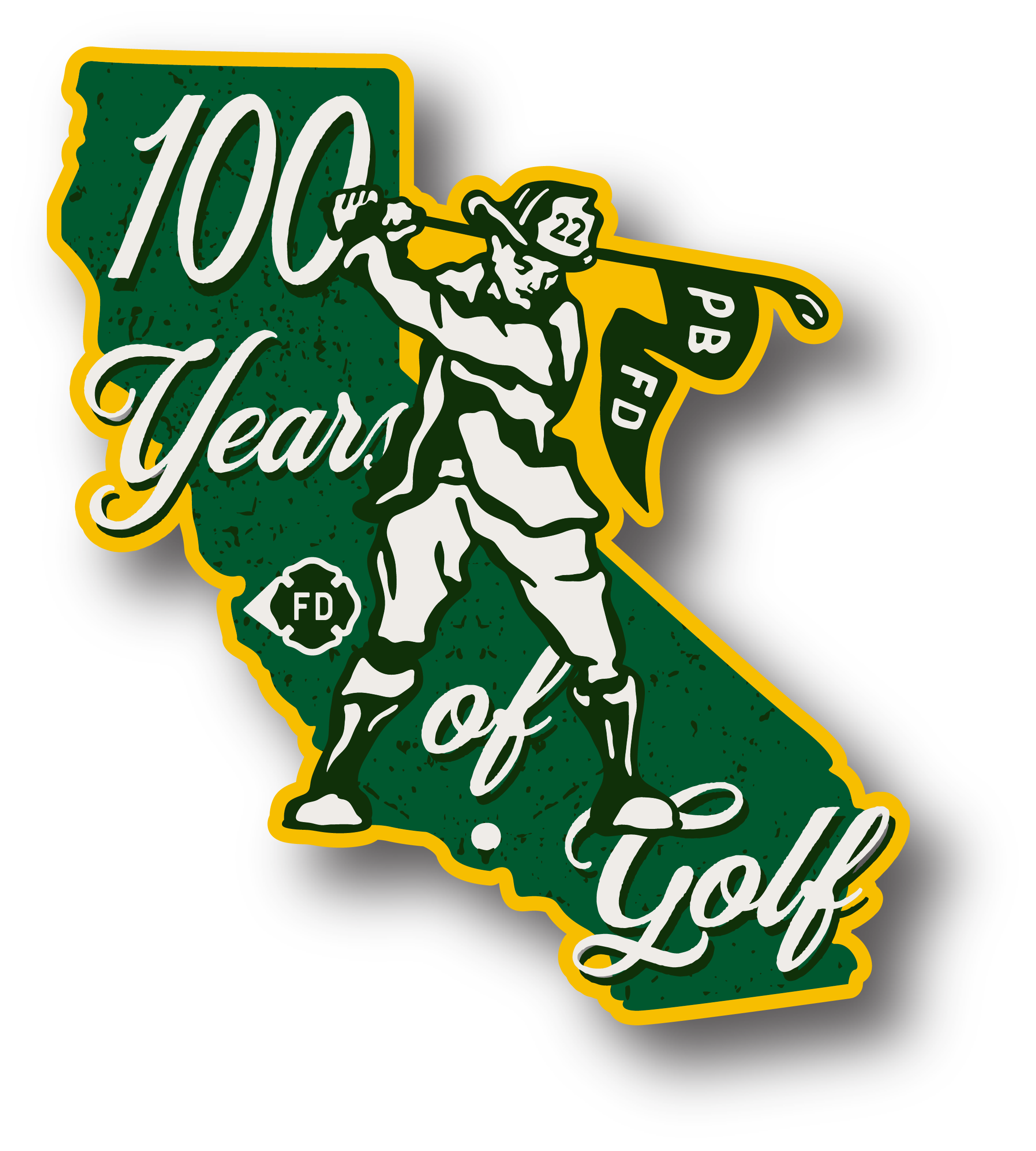 Pebble Beach FD 100 Years Of Golf Decal