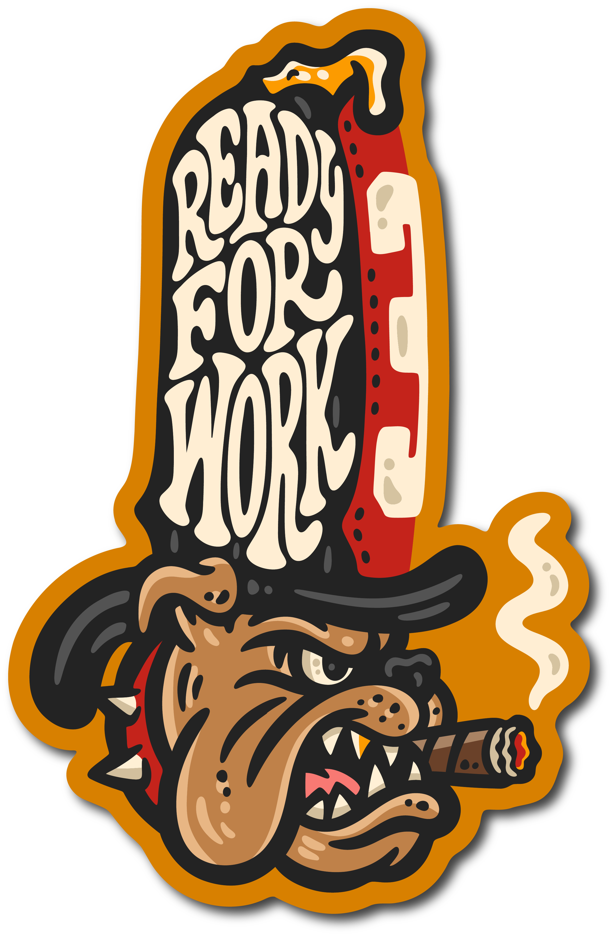 Ready For Work Dog Decal