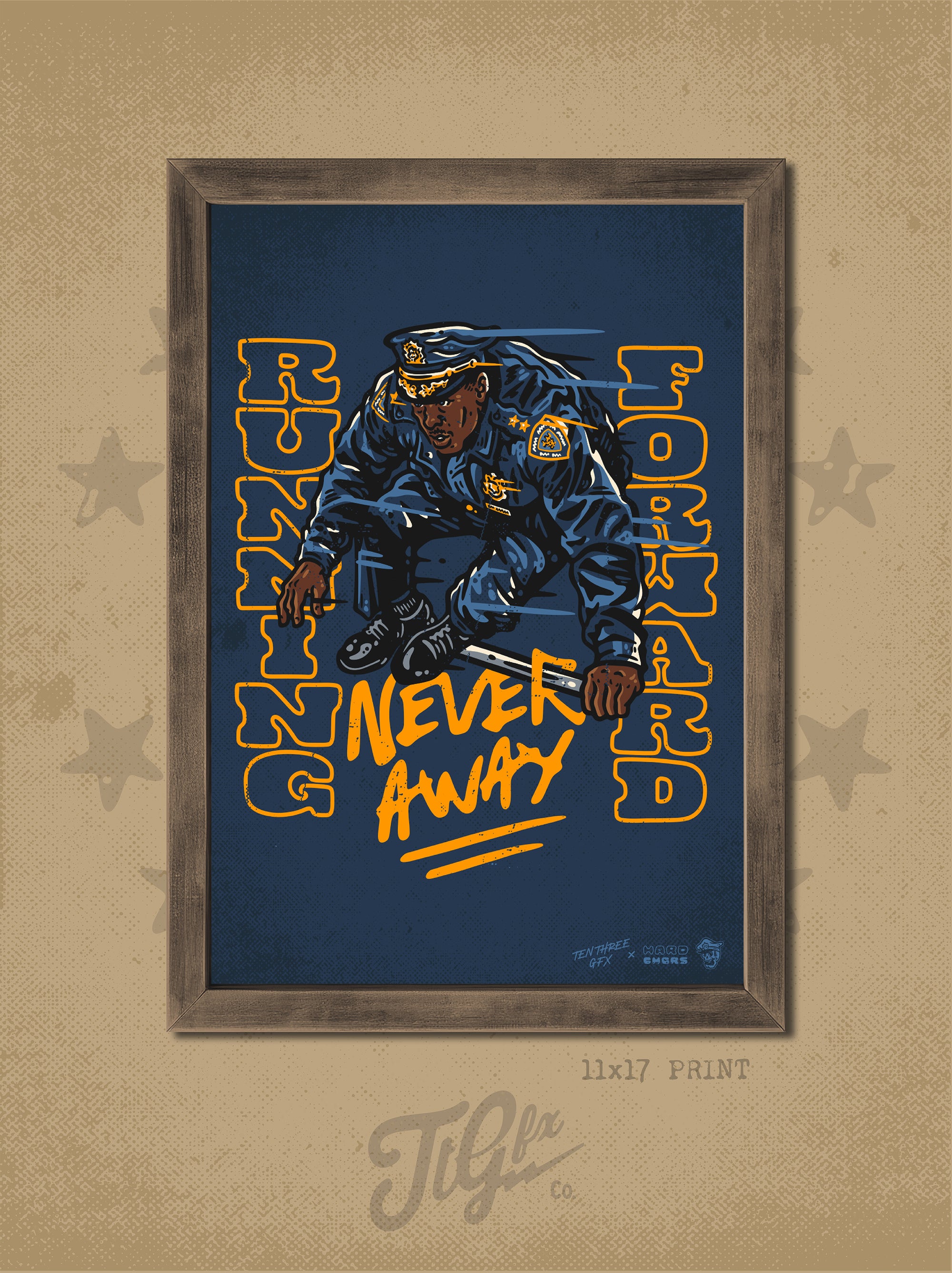 Running Forward Never Away Print