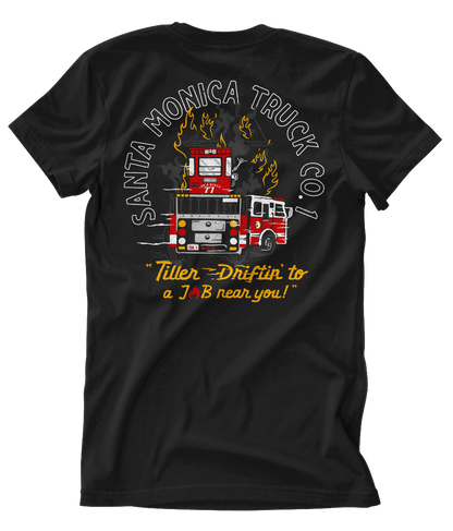 Santa Monica Fire Truck 1 Tiller Tee