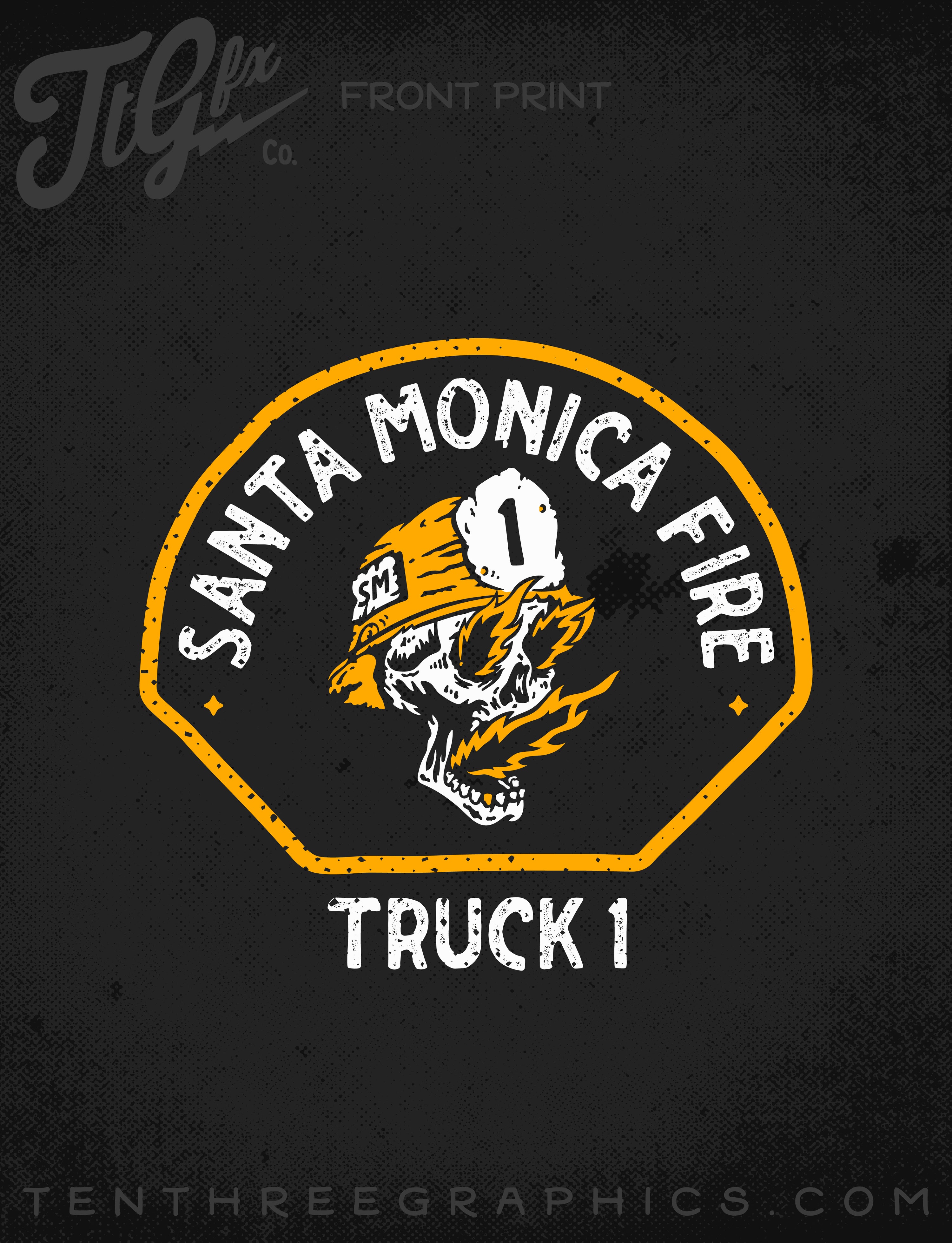 Santa Monica Fire Tiller 1 Hoodie