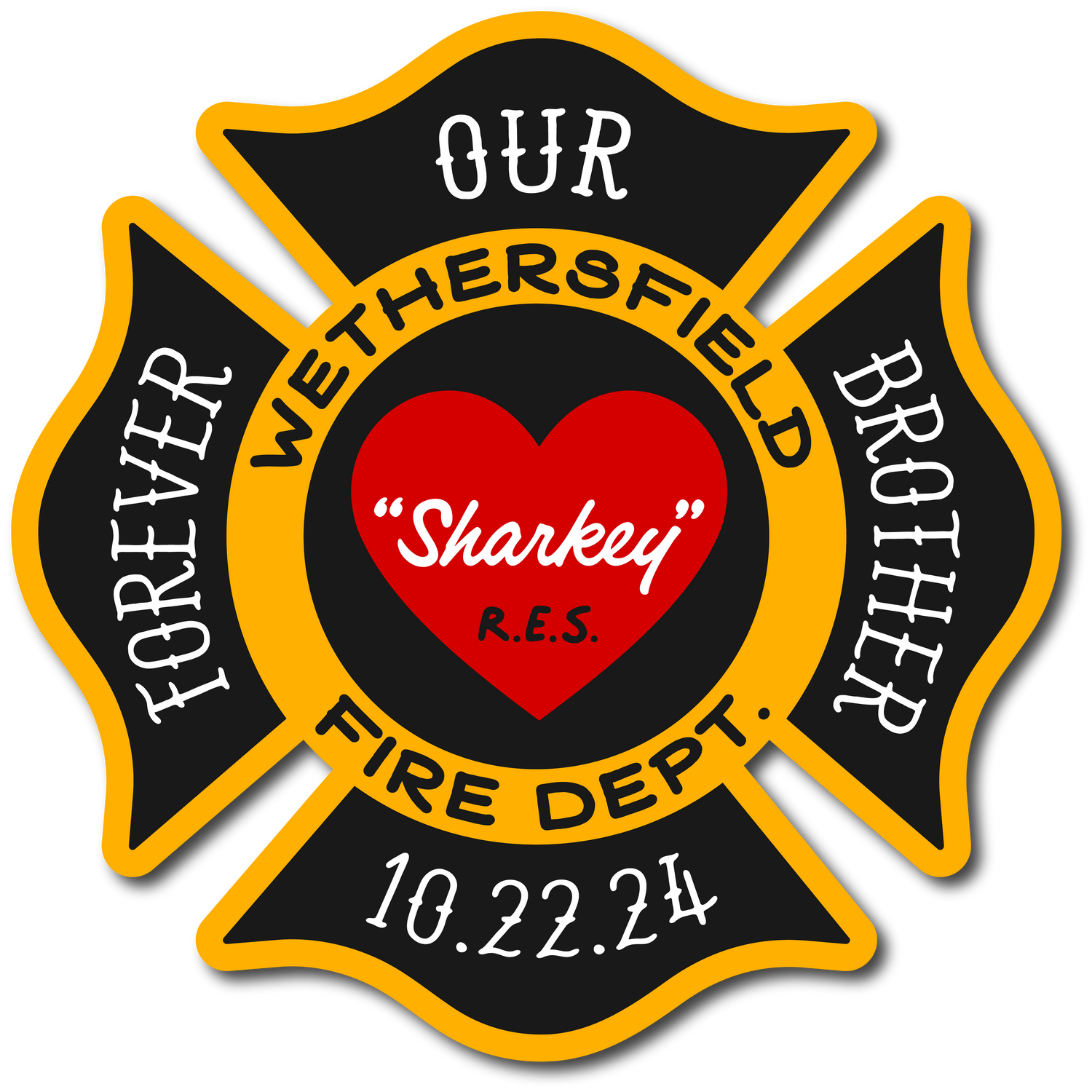 FF Rob Sharkey Sr. Memorial &quot;Helmet&quot; Decal