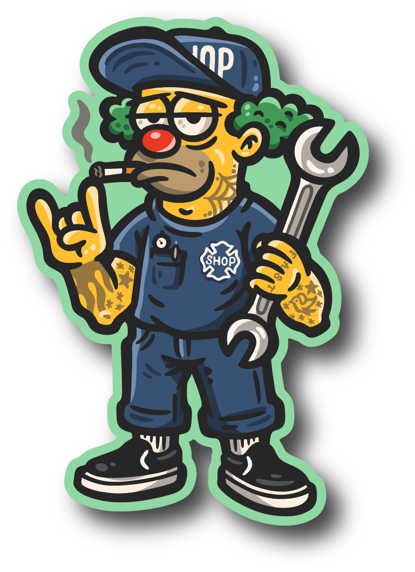 Shop Grunt Decal (August &
