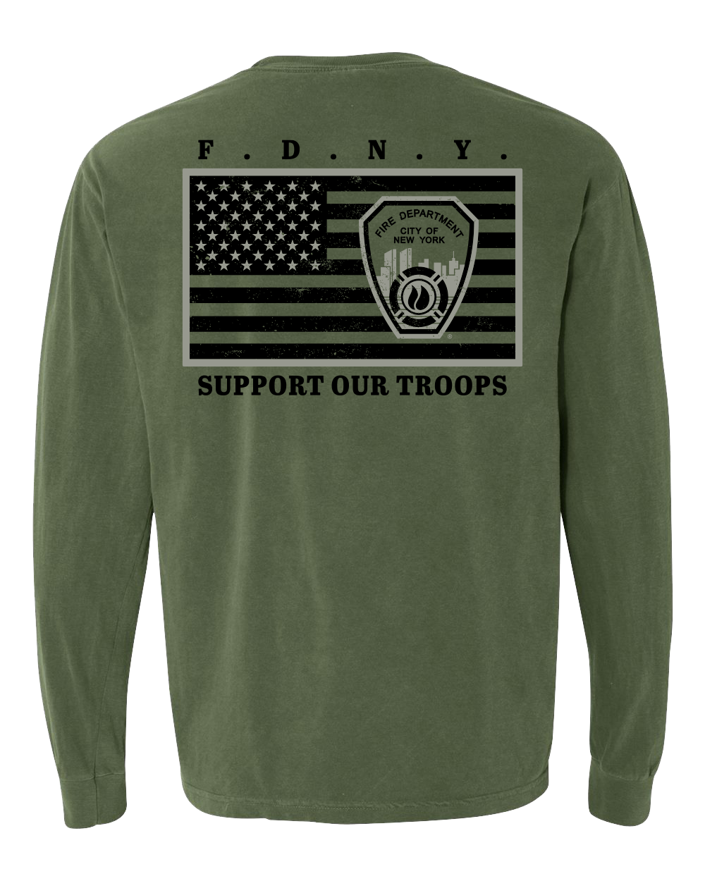 FDNY® Support Our Troops &quot;Mil Spec&quot; Long Sleeve