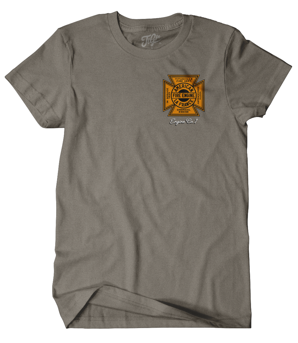 Titusville Fire ALF 100th Anniv. Warm Grey Tee