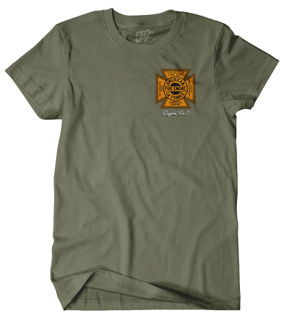 Titusville Fire ALF 100th Anniv. Military Green Tee