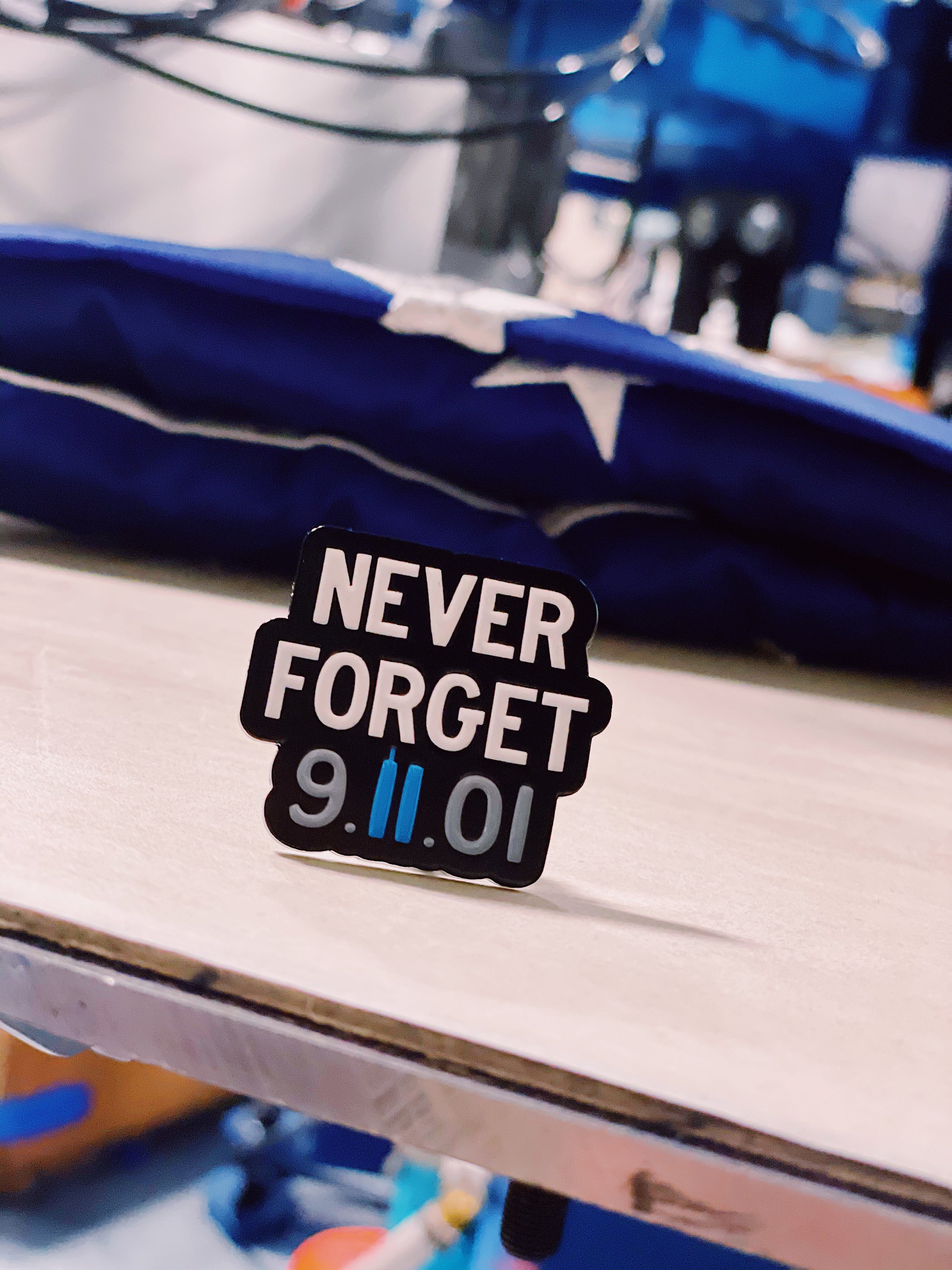 Never Forget 9/11 Memorial Pin
