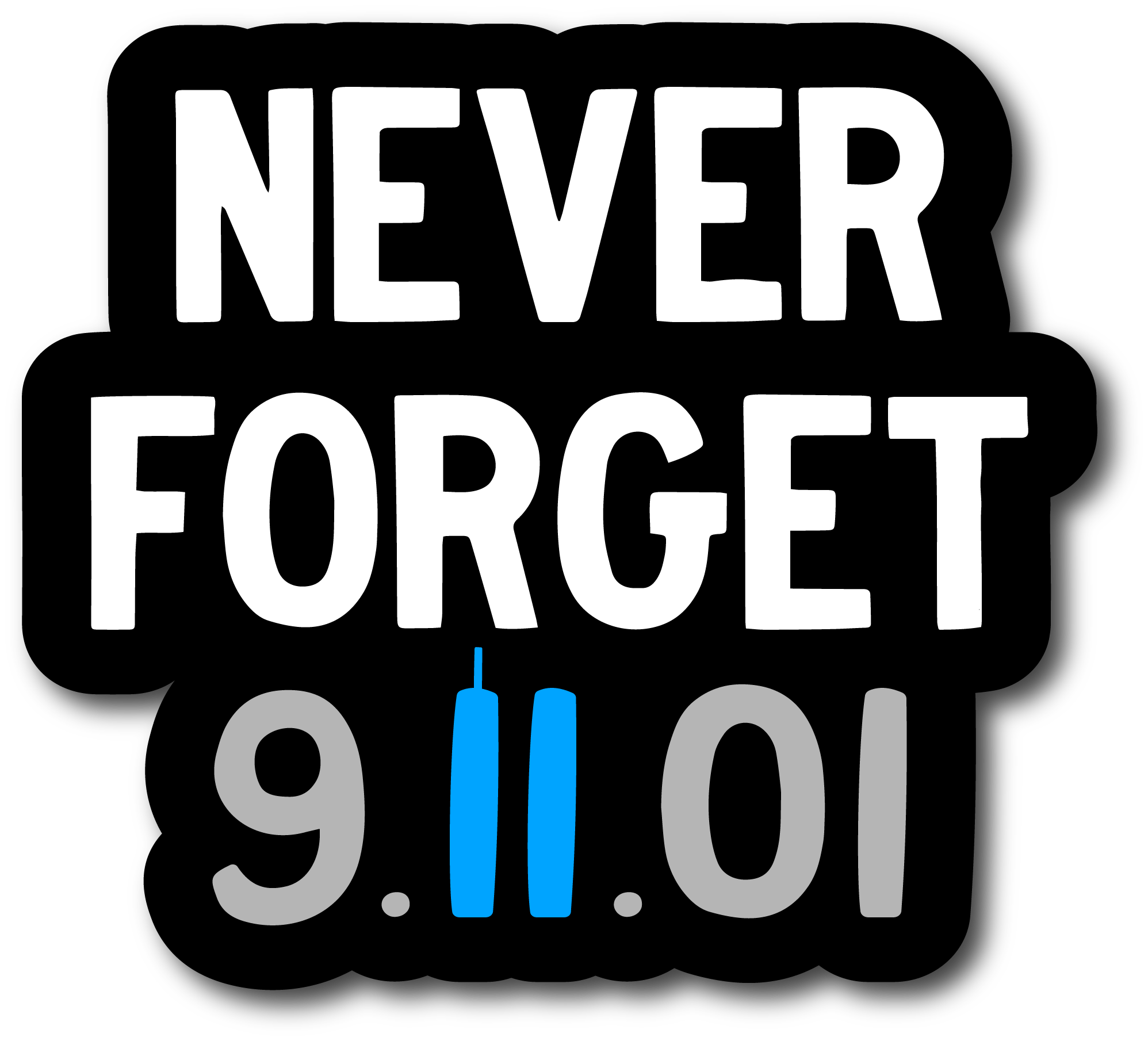 Never Forget 9/11 Memorial Decal