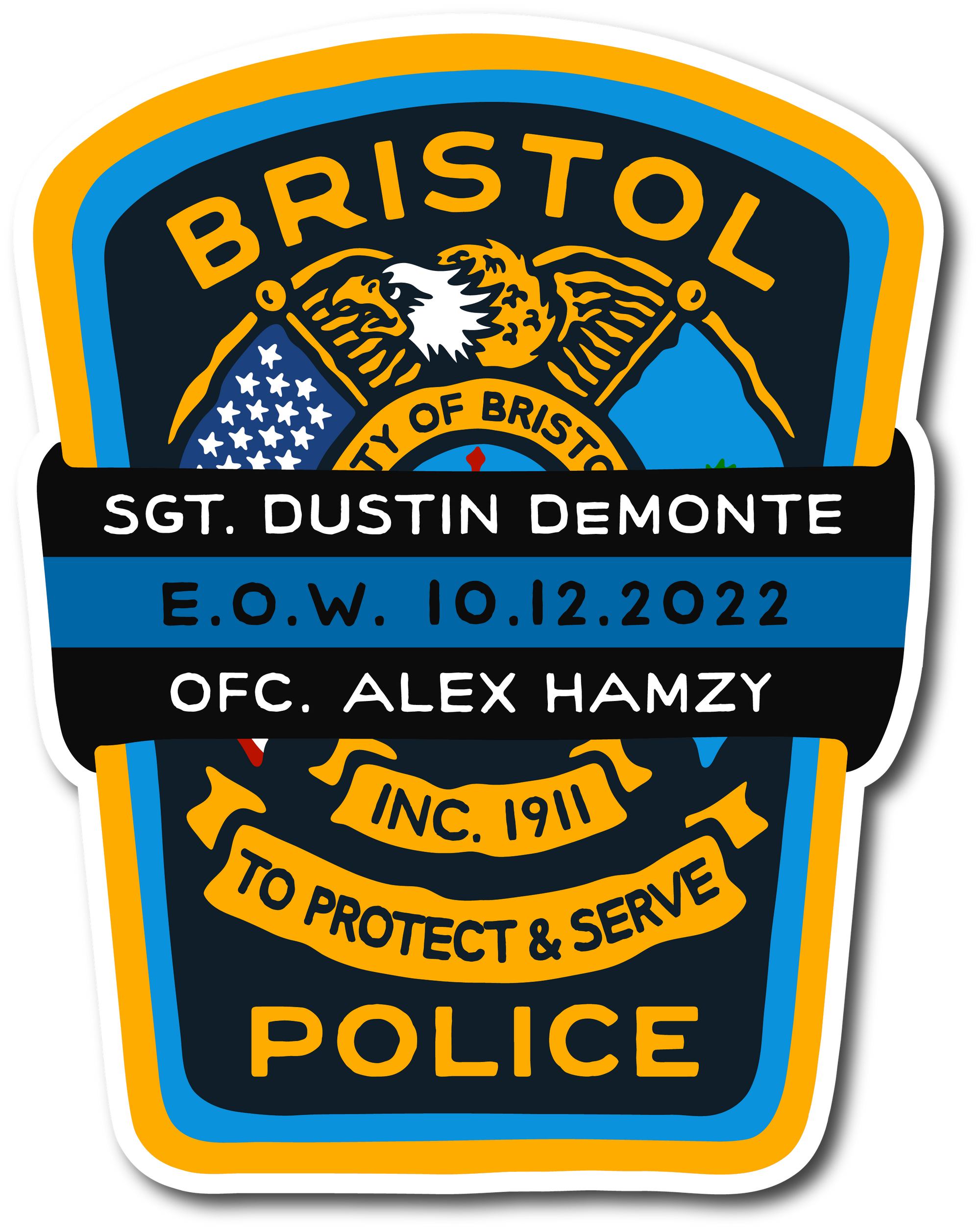 Bristol PD Memorial Decal