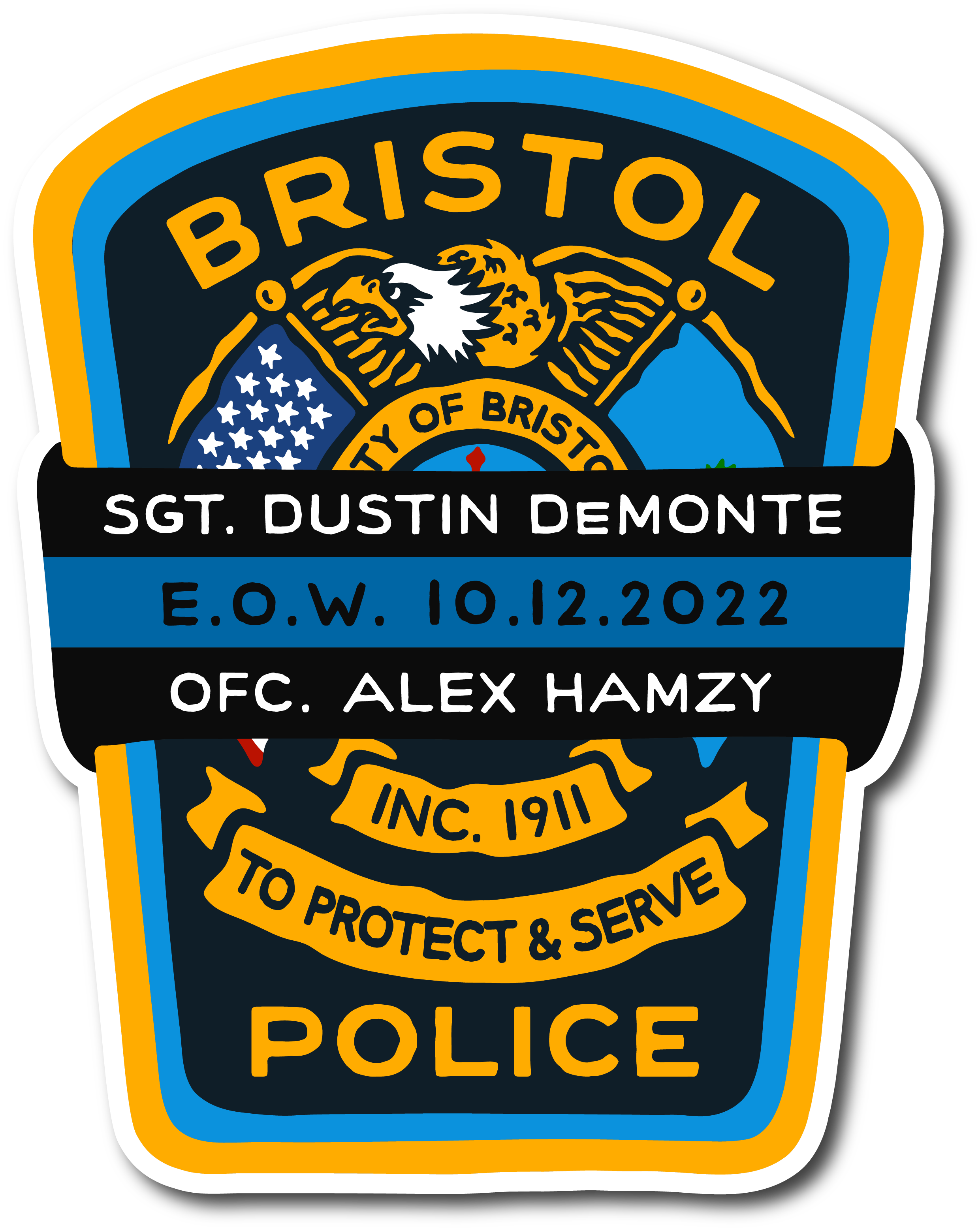 Bristol PD Memorial Decal
