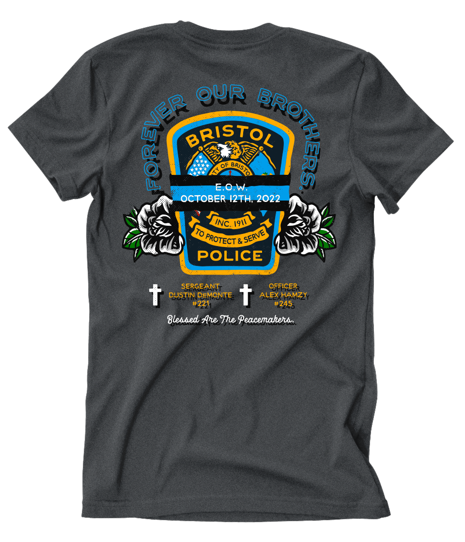 Bristol PD Memorial Grey Tee