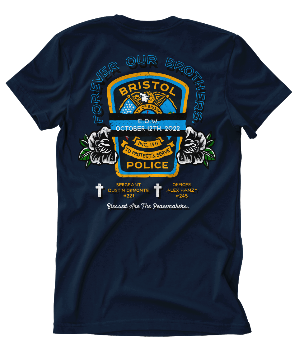 Bristol PD Memorial Navy Tee