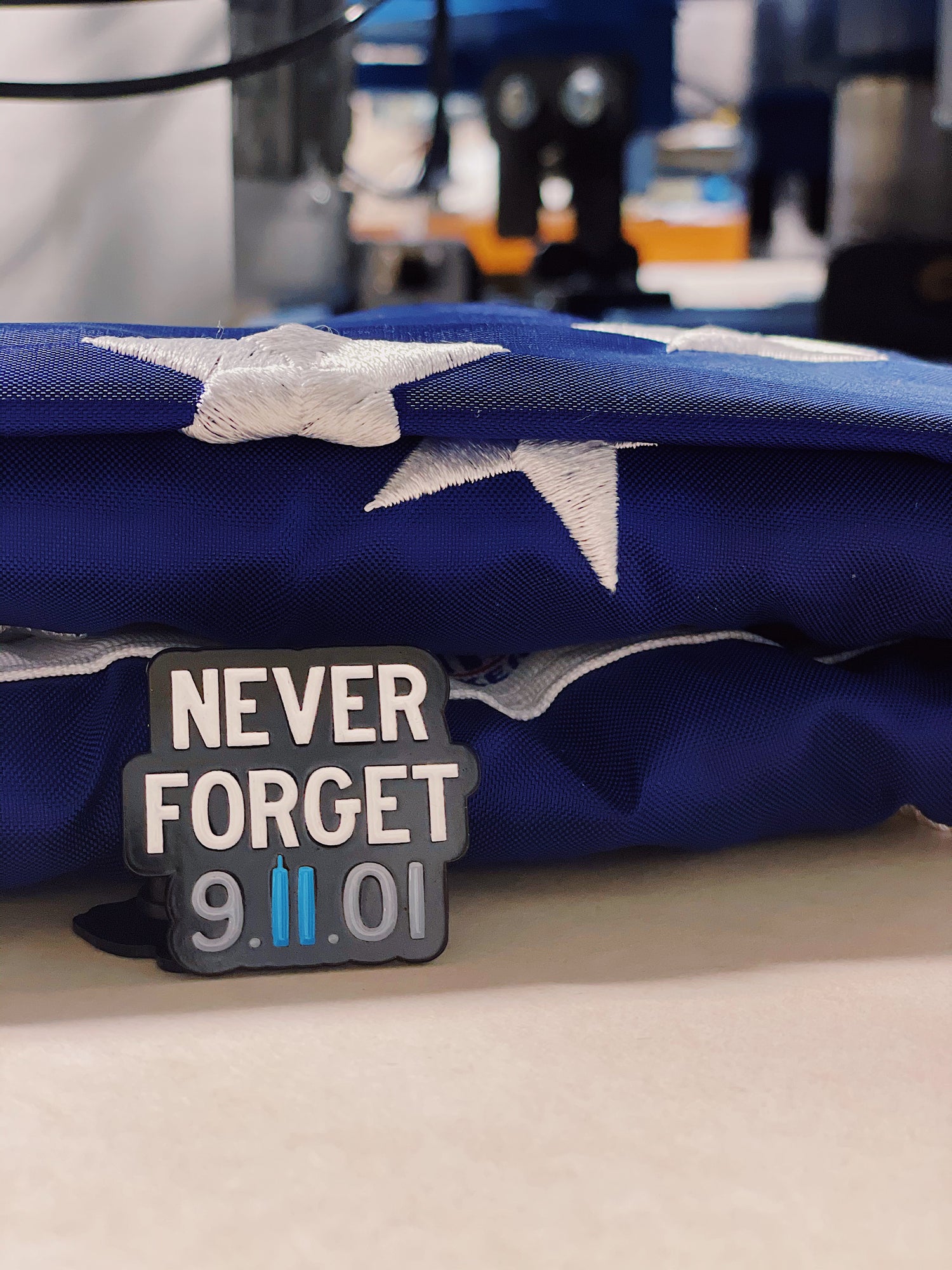 Never Forget 9/11 Memorial Pin