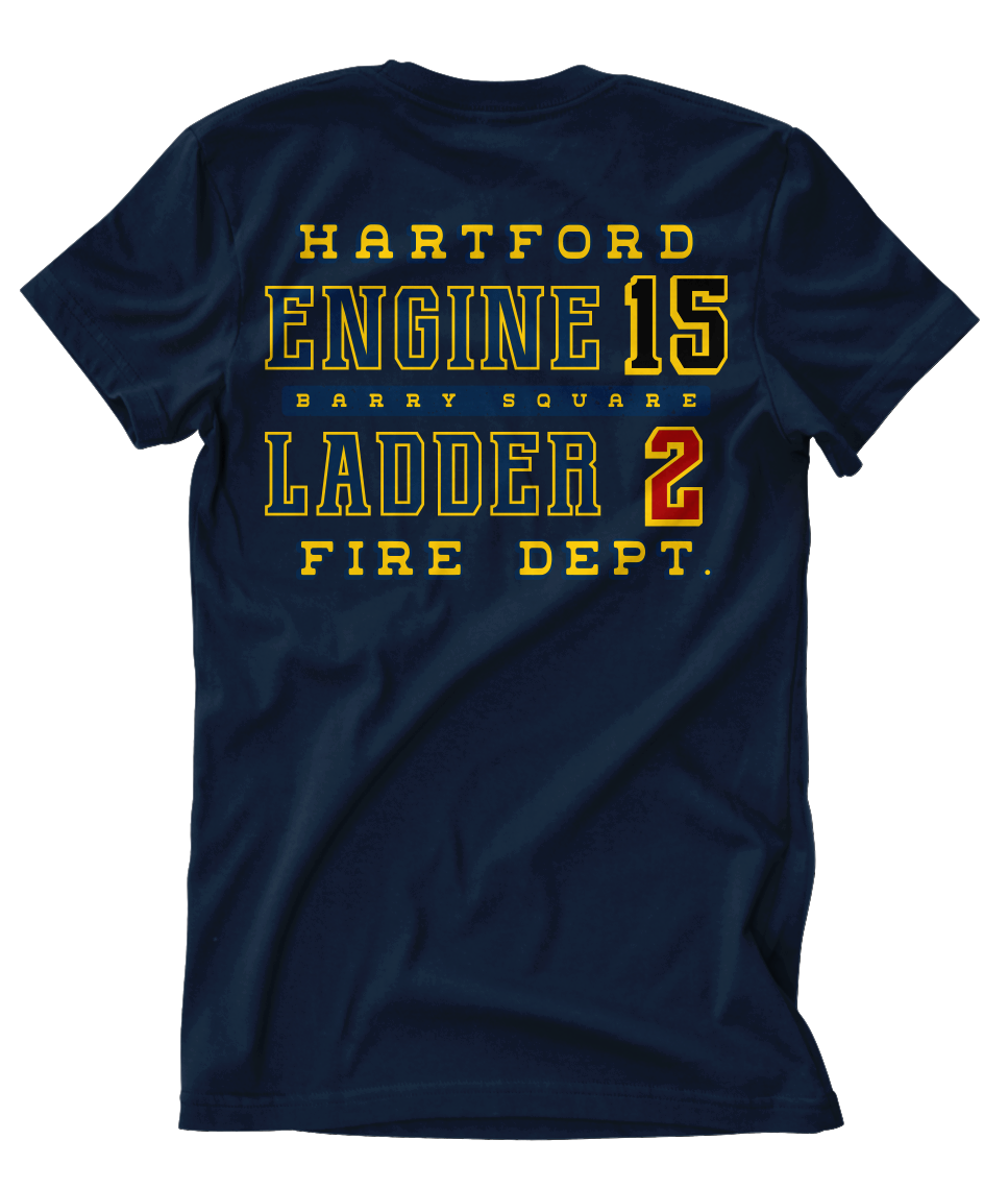 Hartford Fire Engine 15 Ladder 2 &quot;Barry Square&quot; Tee