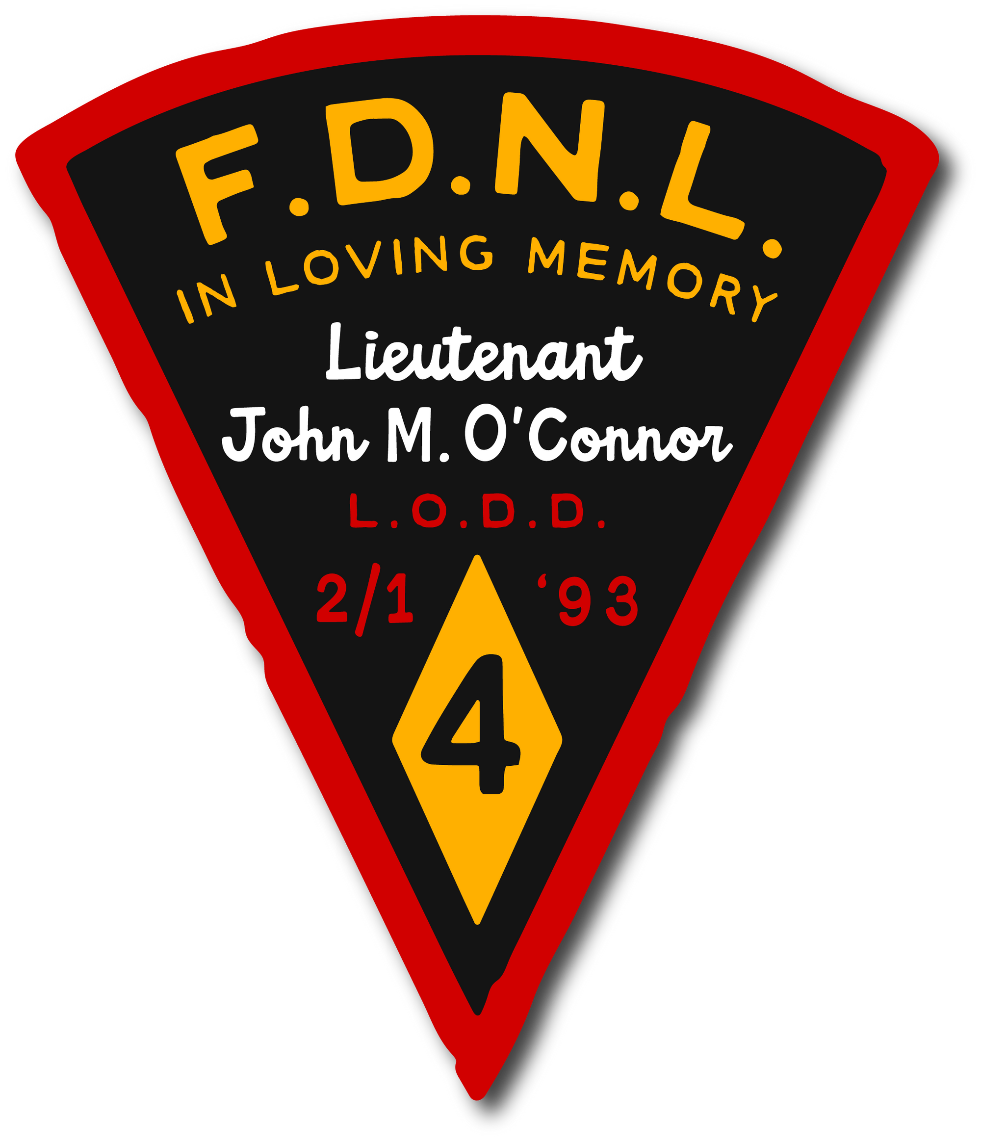FDNL Lt. John O'Connor Memorial Decal – TenThreeGraphics.com