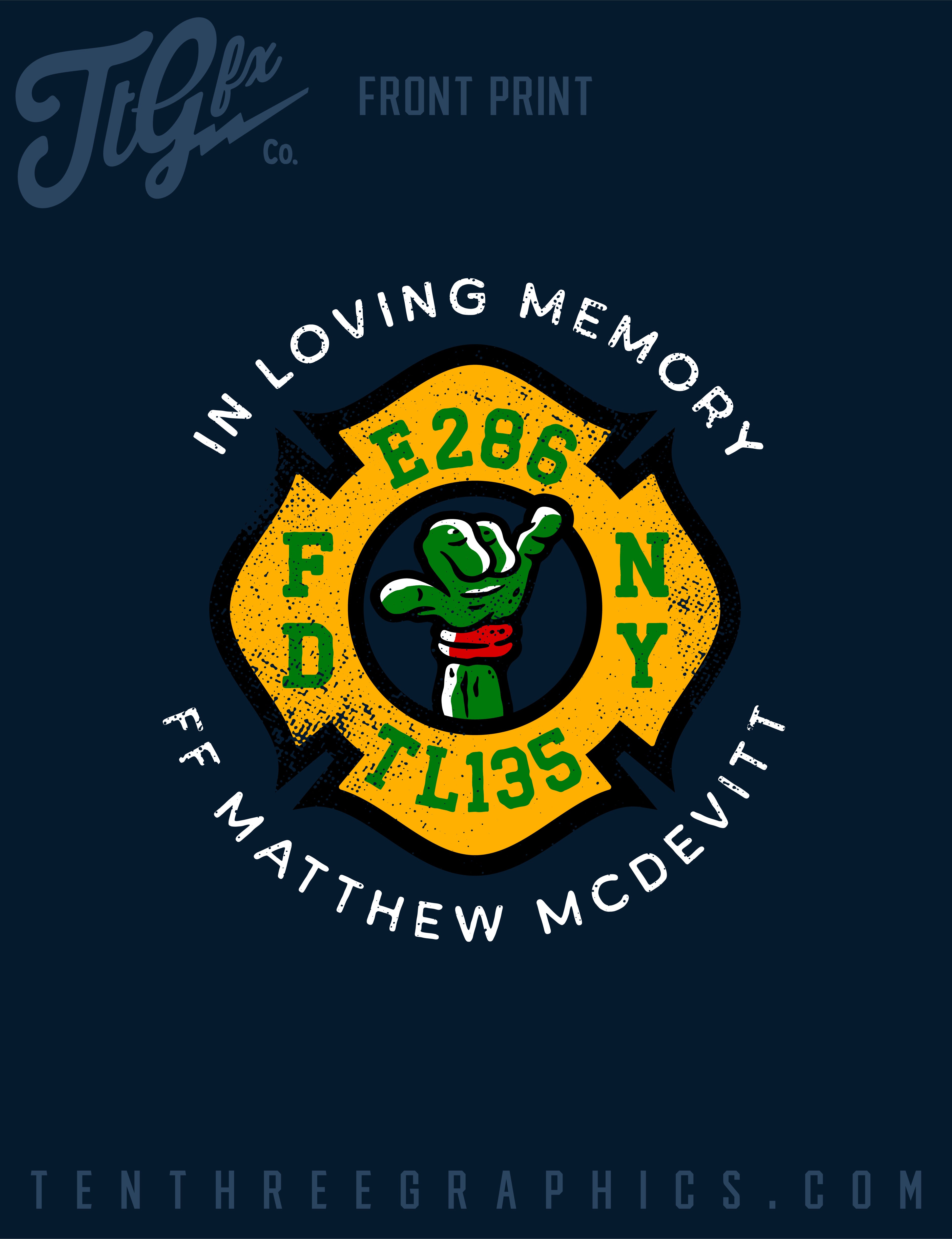 FF Matthew McDevitt Memorial Tee (Navy)