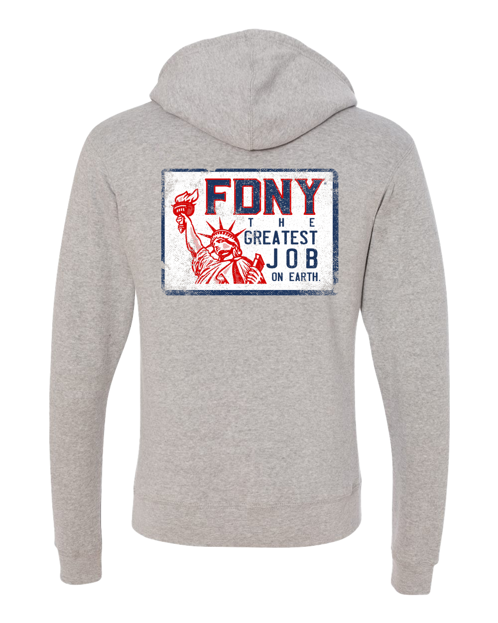 FDNY® "Greatest Job" Grey Hoodie