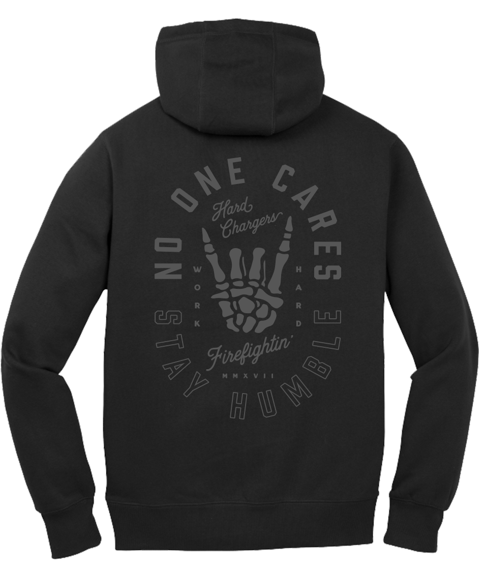 Hard Chargers No One Cares Blackout Hoodie