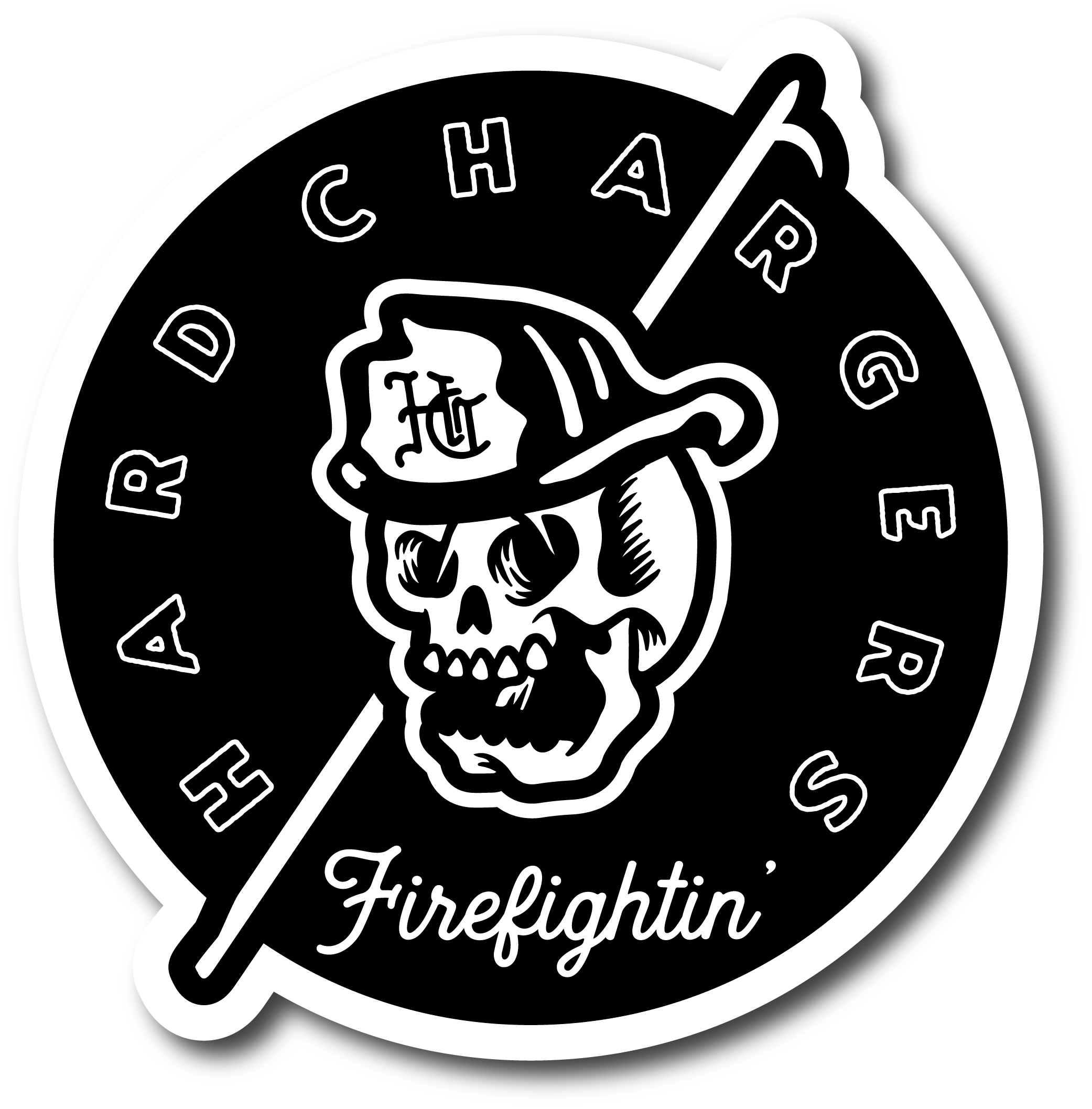 H.C. Skull Decal Black