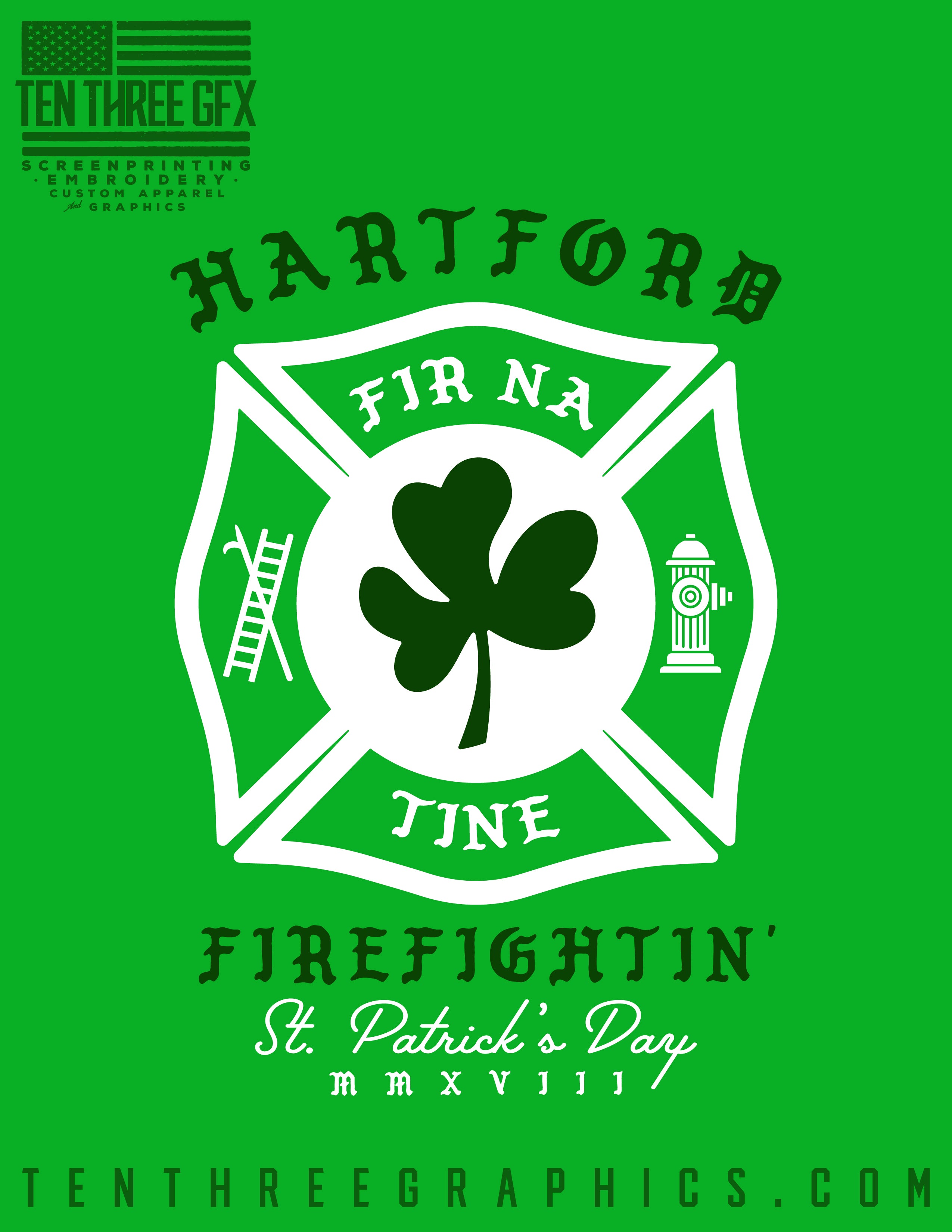 Hartford Firefighters St. Paddy's Day 2018 Tee