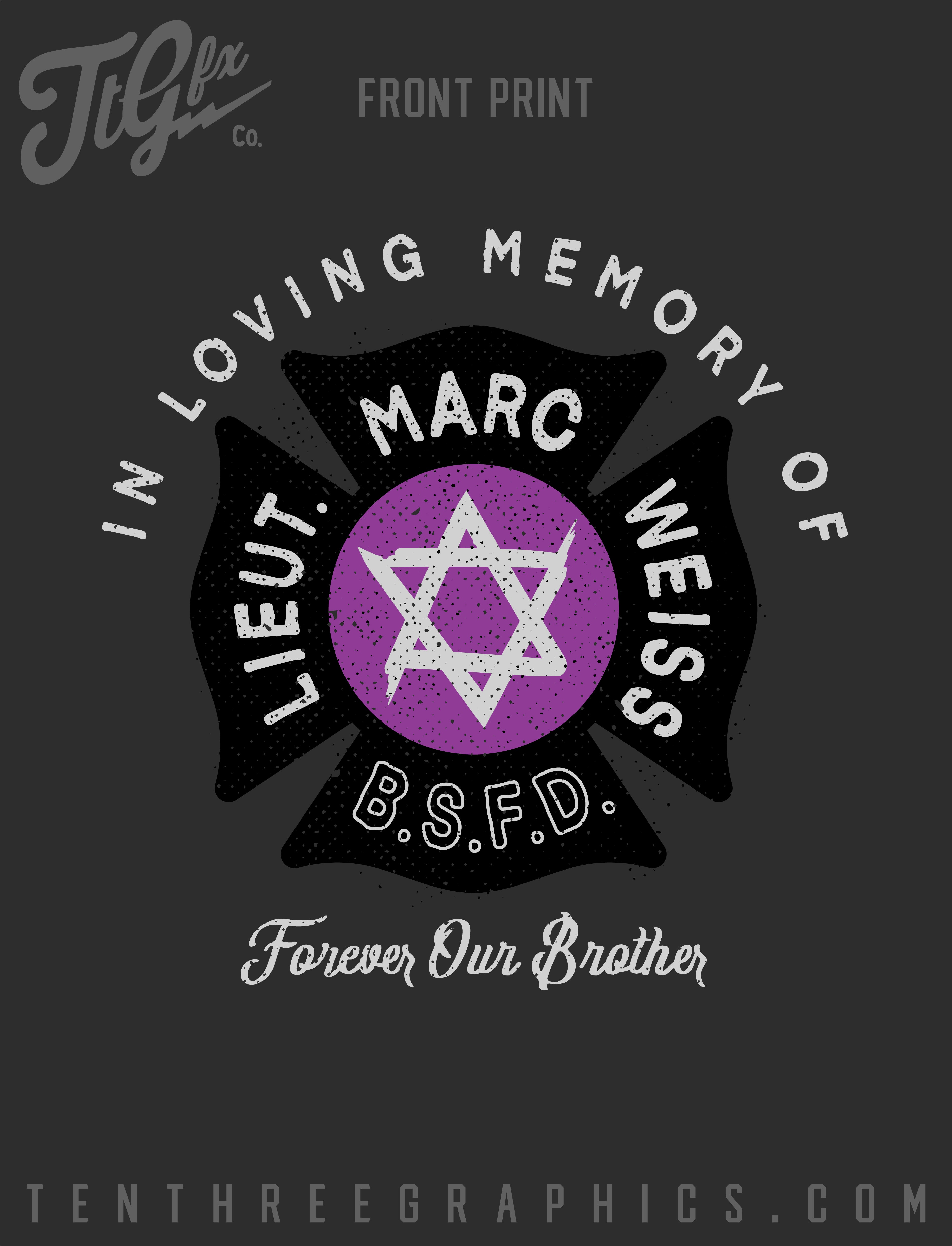 Lt. Marc Weiss &quot;Hebrew Hammer&quot; Memorial Tee