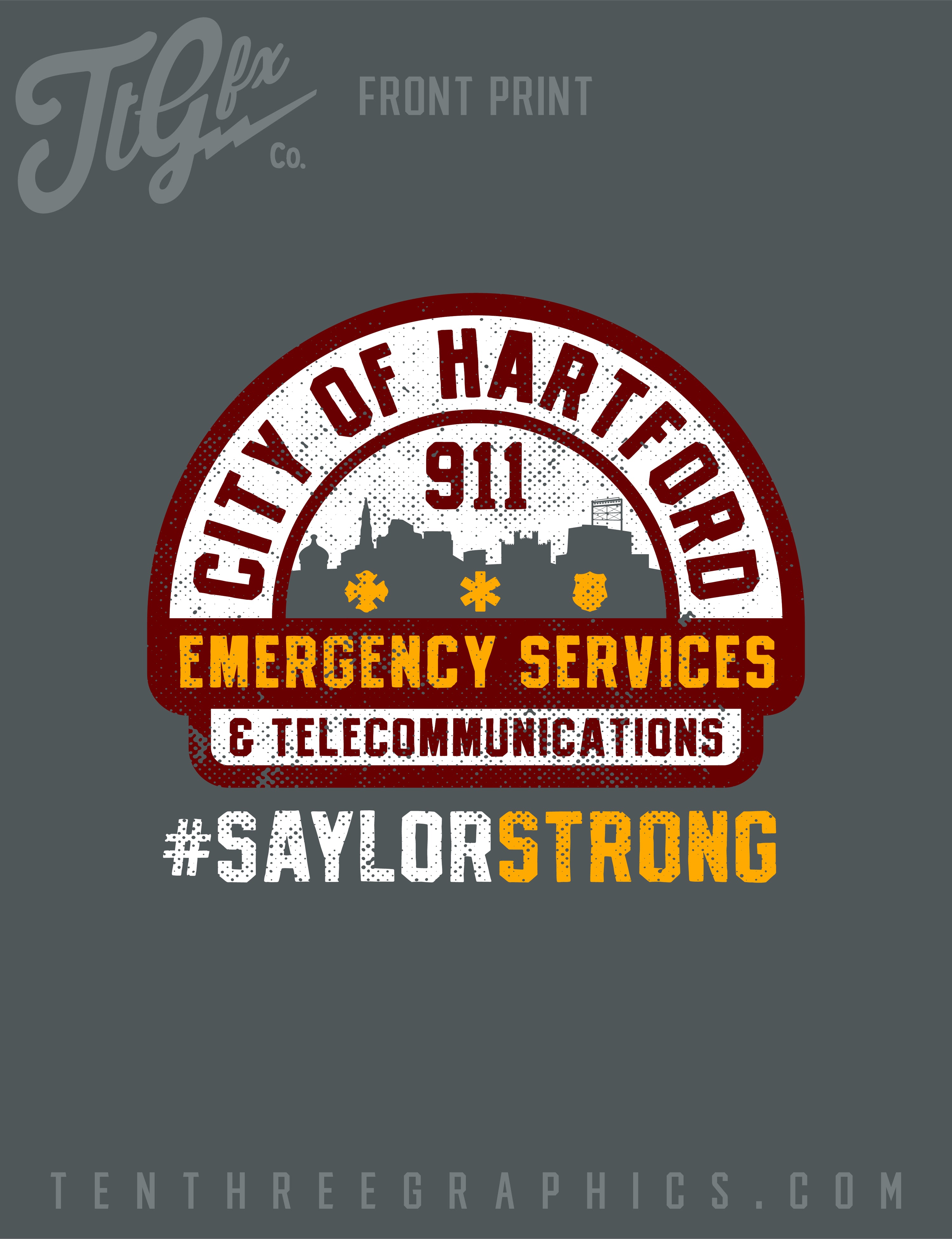 Hartford Dispatchers "SAYLOR STRONG" Support Tee
