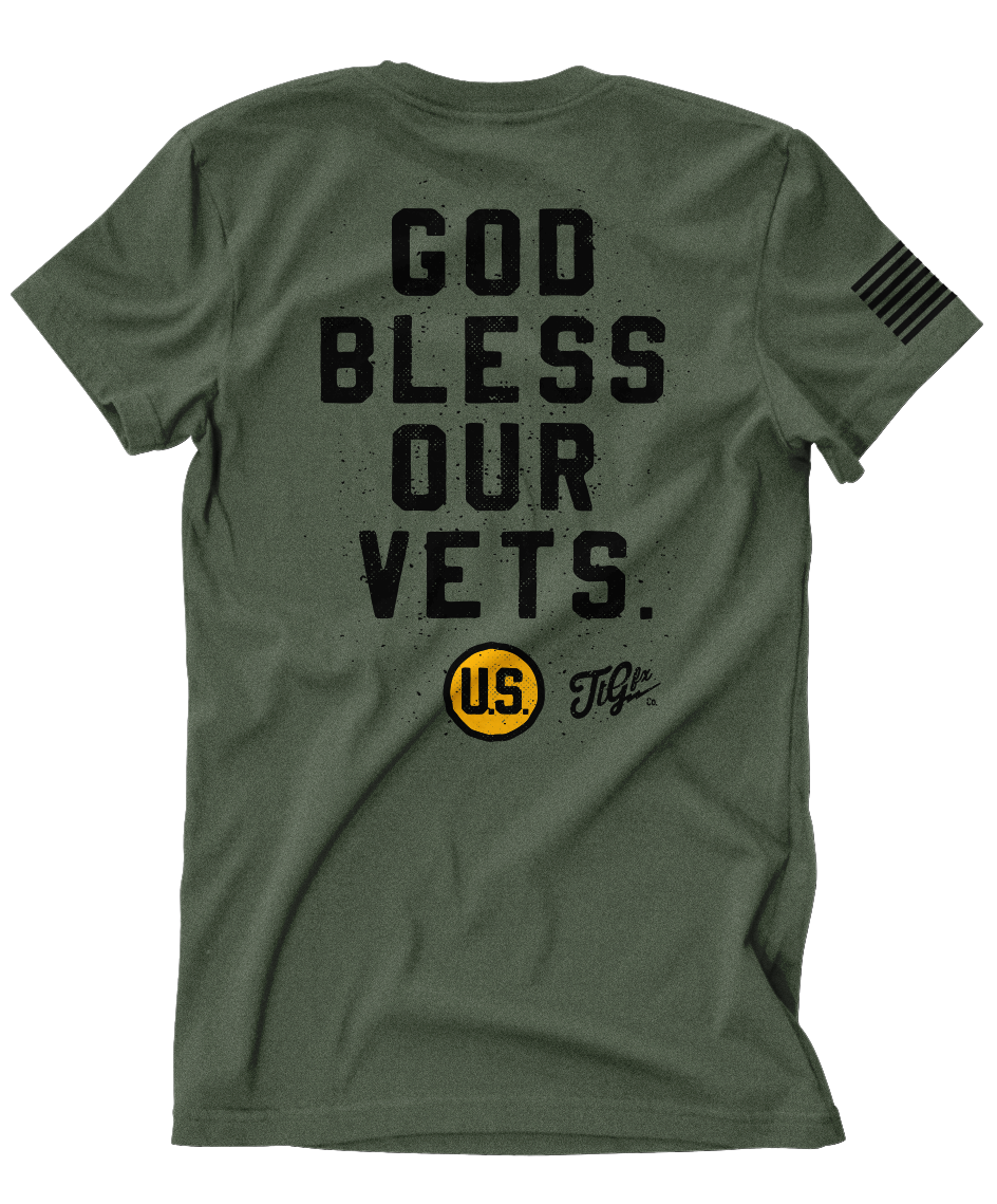 TTGfx &quot;God Bless Our Vets&quot; Shop Tee